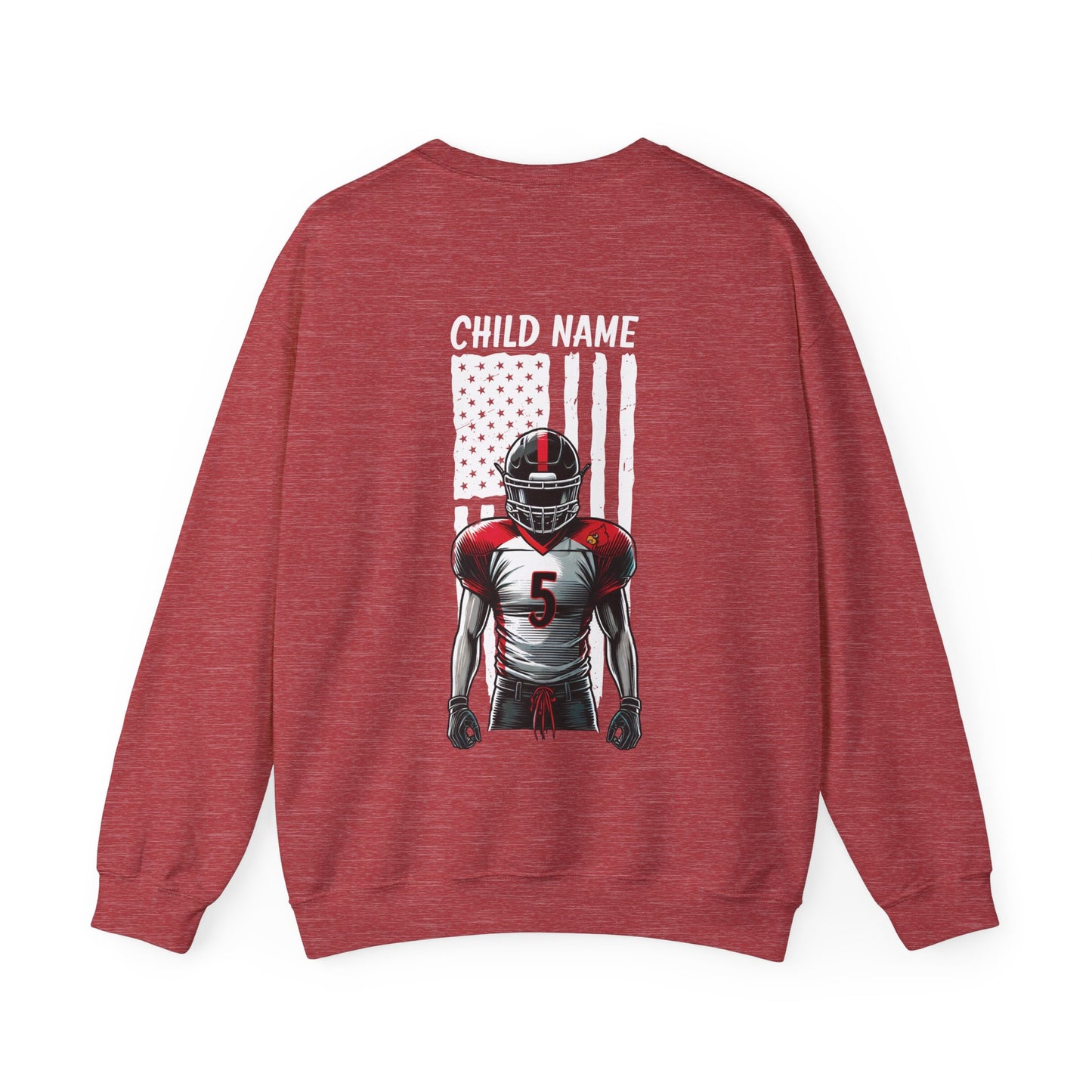 Football Dad Custom Player Name and Number - Unisex Heavy Blend™ Crewneck Sweatshirt