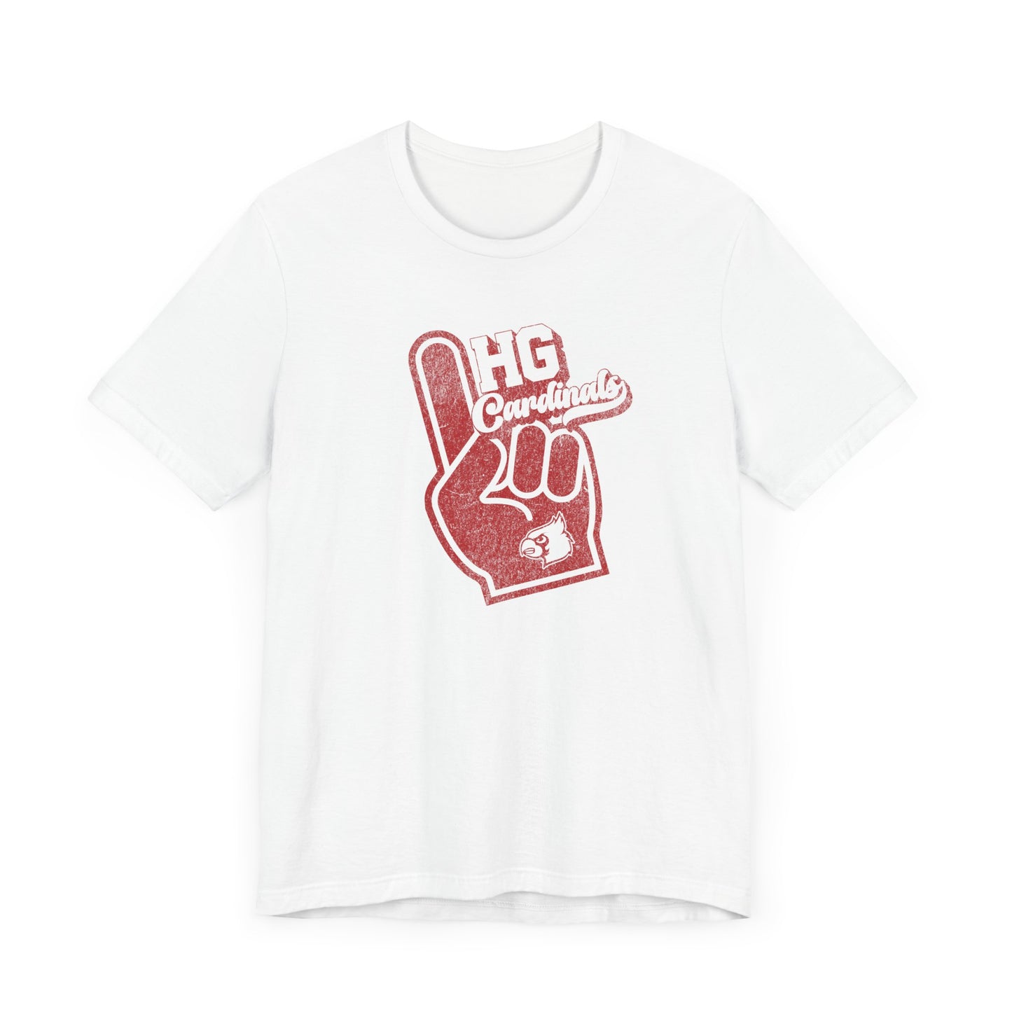 Vintage Foam Finger HG Cardinals - Bella + Canvas Short Sleeve Tee
