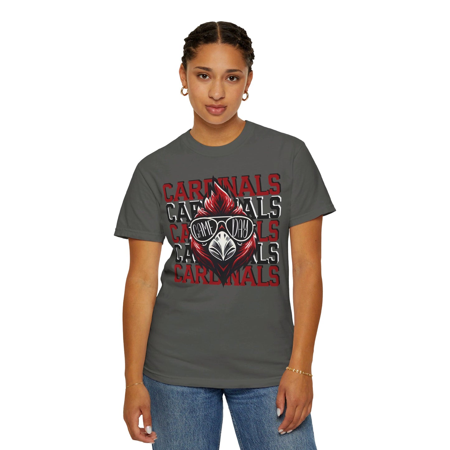 Cardinals Game Day Sunglasses - Comfort Colors T-shirt