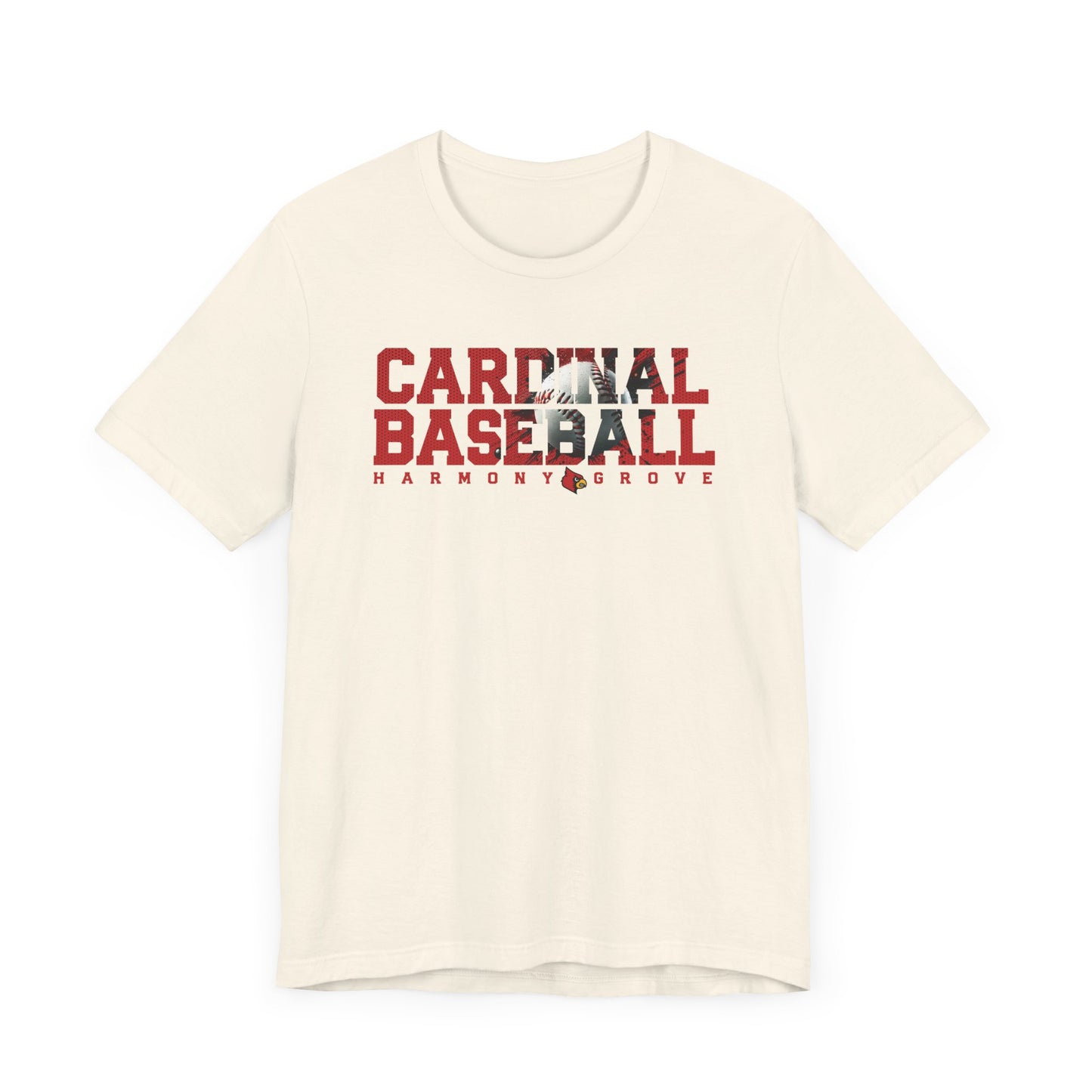 Cardinal Baseball Harmony Grove - Bella + Canvas Short Sleeve Tee