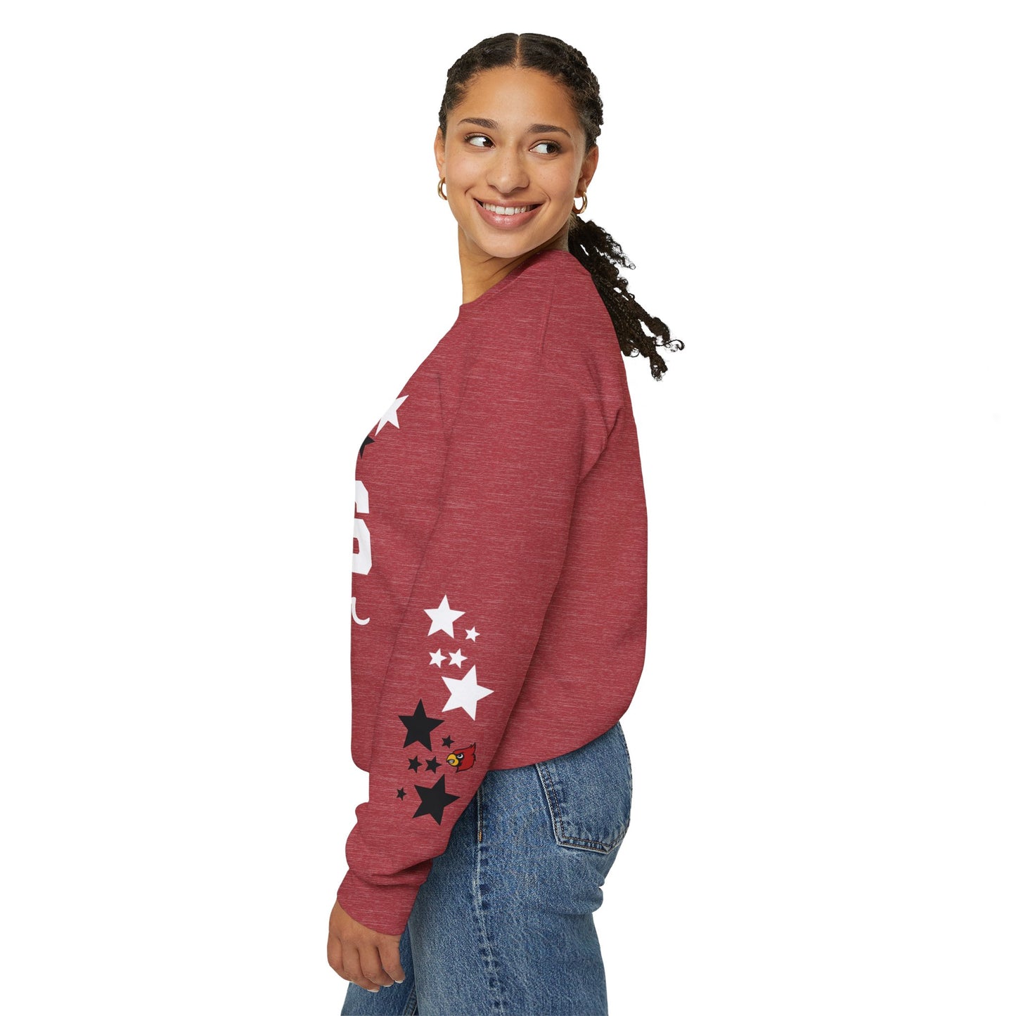 Cardinals Nation with Star Sleeves - Unisex Heavy Blend™ Crewneck Sweatshirt