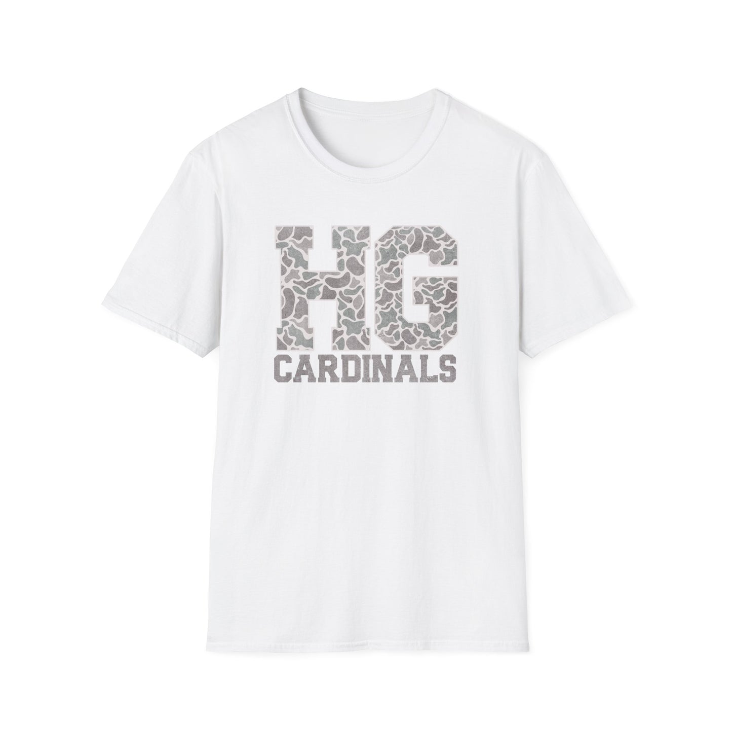 Old School Camo Distressed - Unisex Softstyle T-Shirt