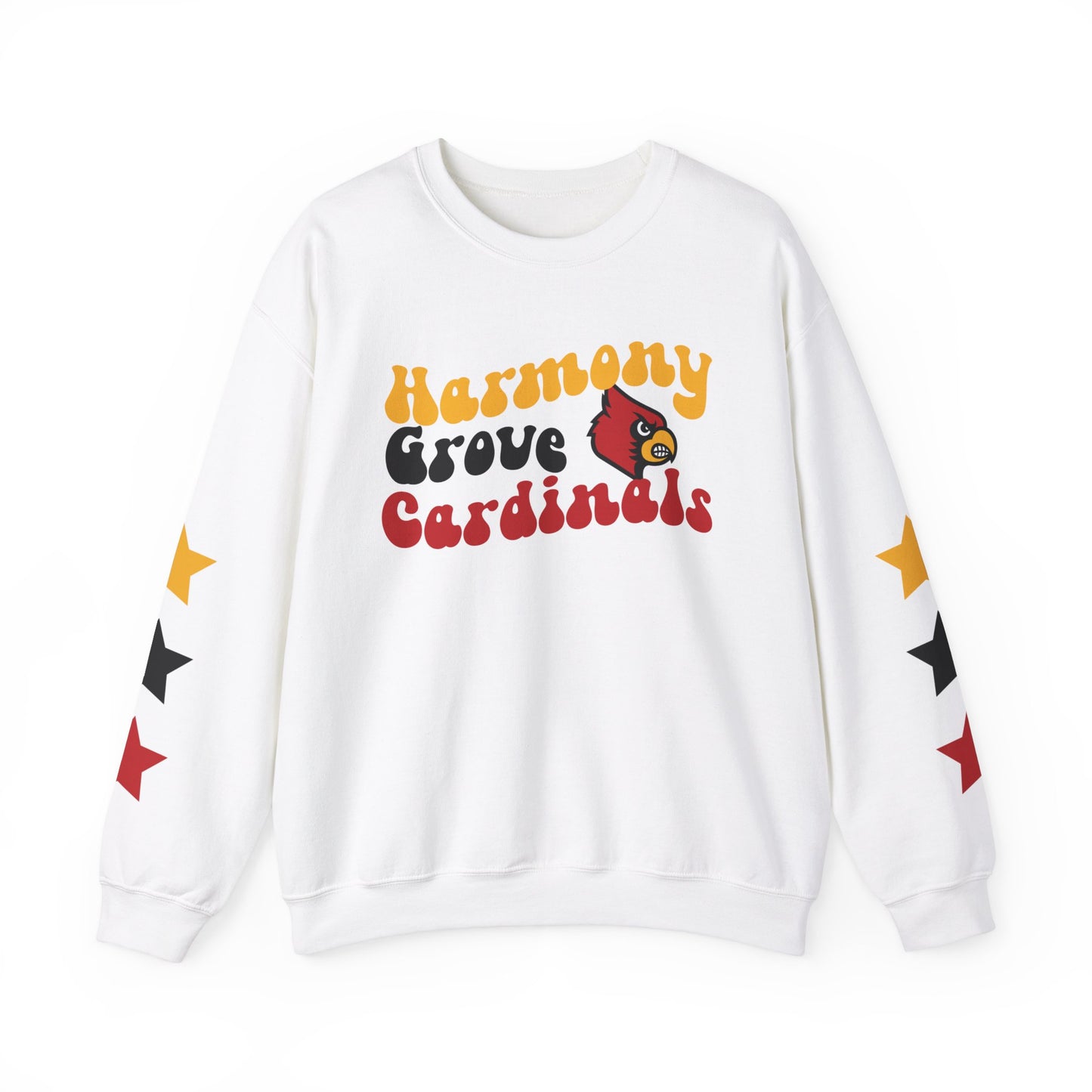 Harmony Grove Cardinals Star Sleeves - Unisex Heavy Blend™ Crewneck Sweatshirt