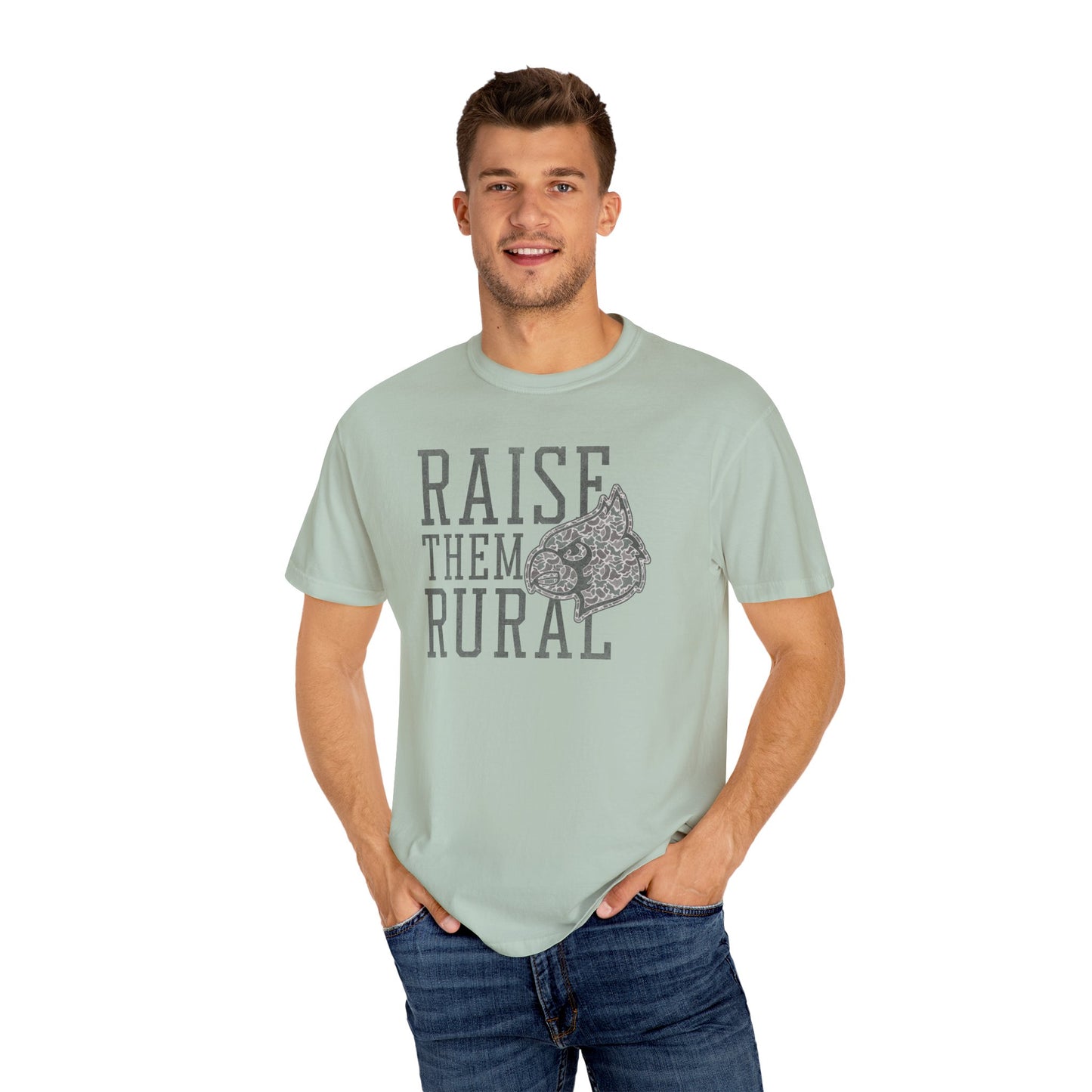 Old School Camo Raise them Rural Cardinal - Comfort Colors T Shirt
