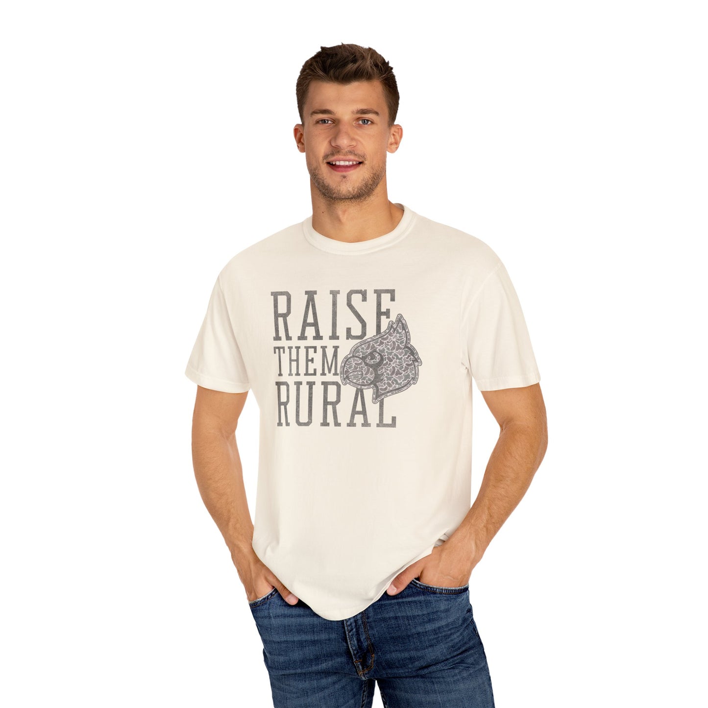 Old School Camo Raise them Rural Cardinal - Comfort Colors T Shirt