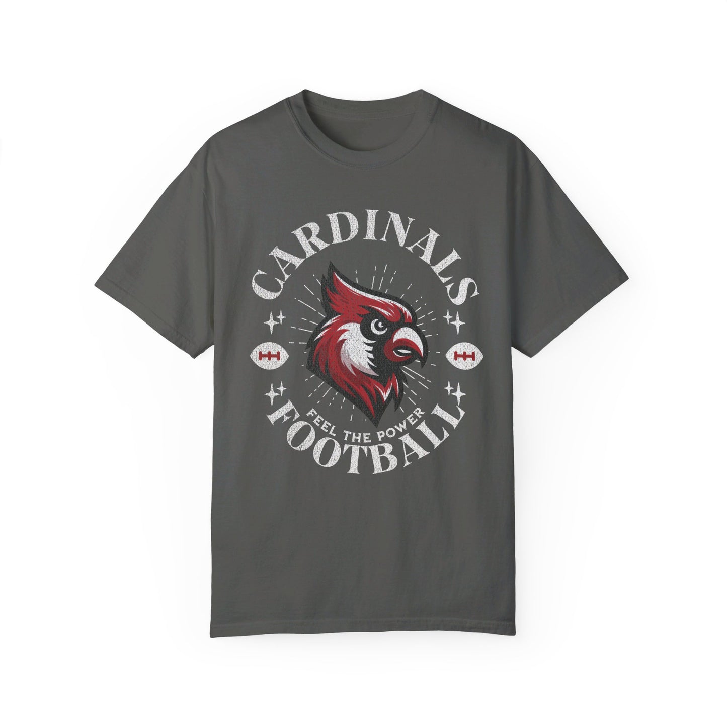 Cardinal Football Distressed - Comfort Colors T-shirt