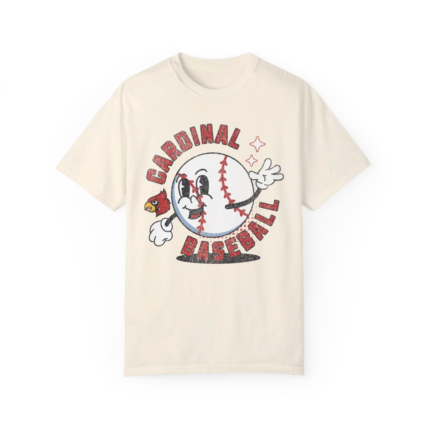 Retro Cardinal Baseball - Comfort Colors T-shirt