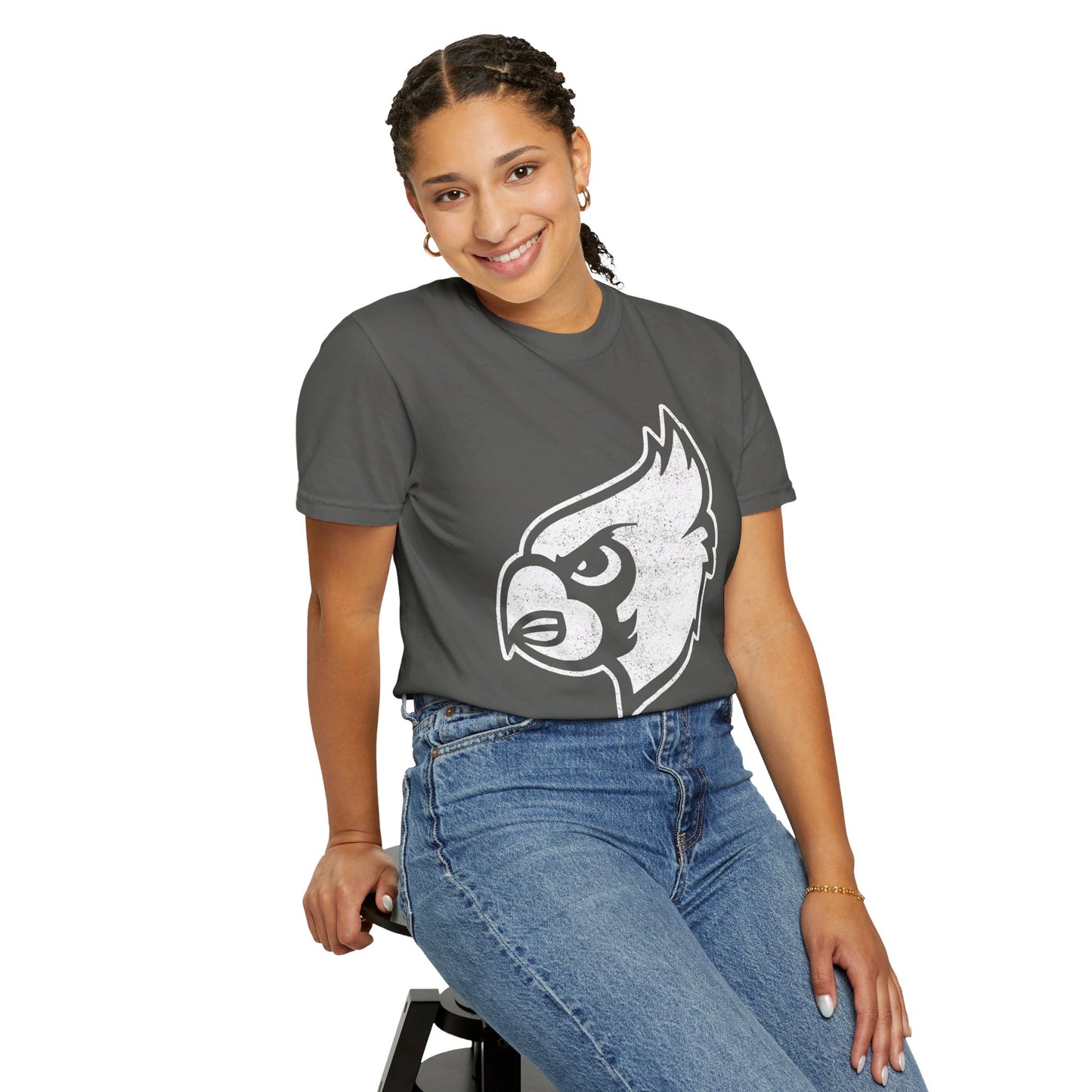 Distressed Filled Cardinal - Comfort Colors T-shirt