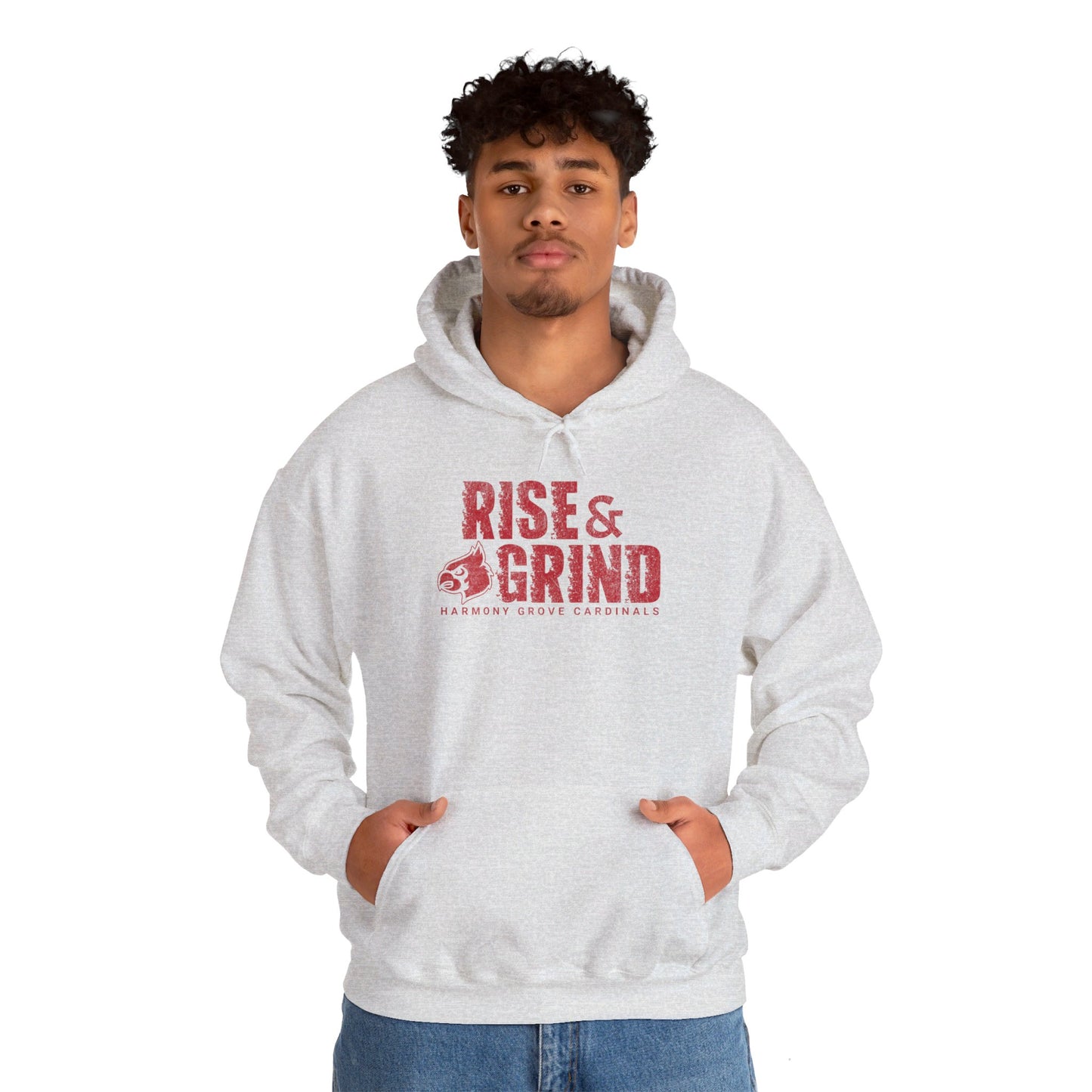 Vintage Cardinal Rise and Grind - Unisex Heavy Blend™ Hooded Sweatshirt