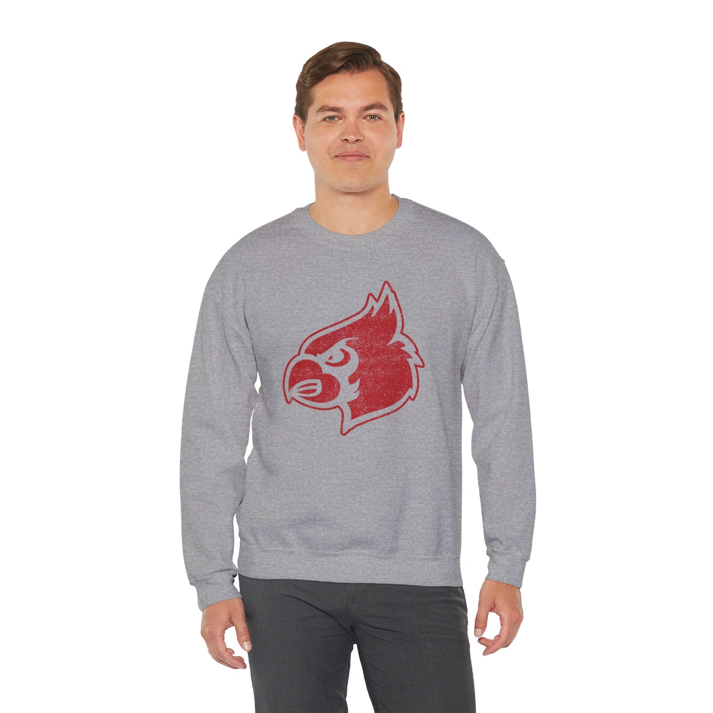 Distressed Cardinal - Unisex Heavy Blend™ Crewneck Sweatshirt