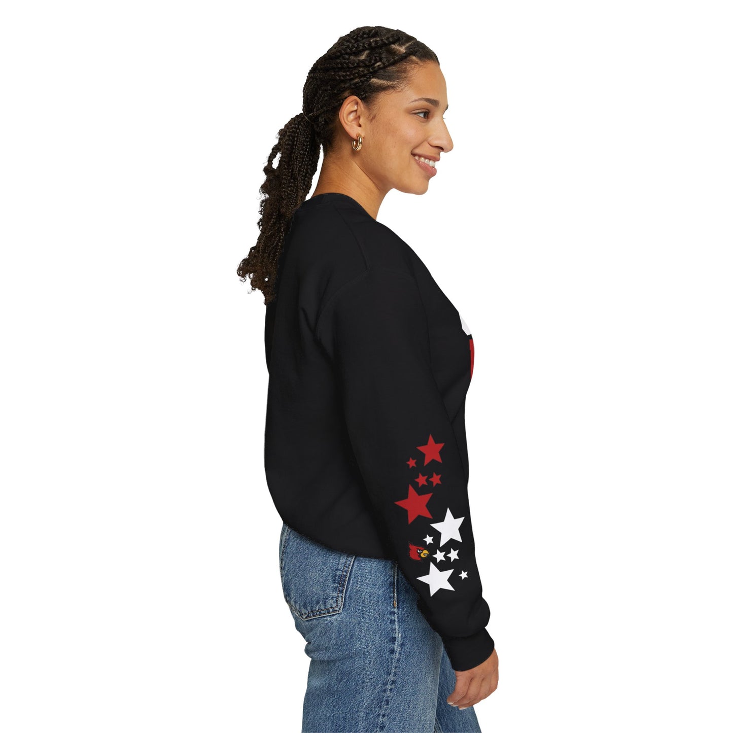 Cardinals Nation with Star Sleeves - Unisex Heavy Blend™ Crewneck Sweatshirt