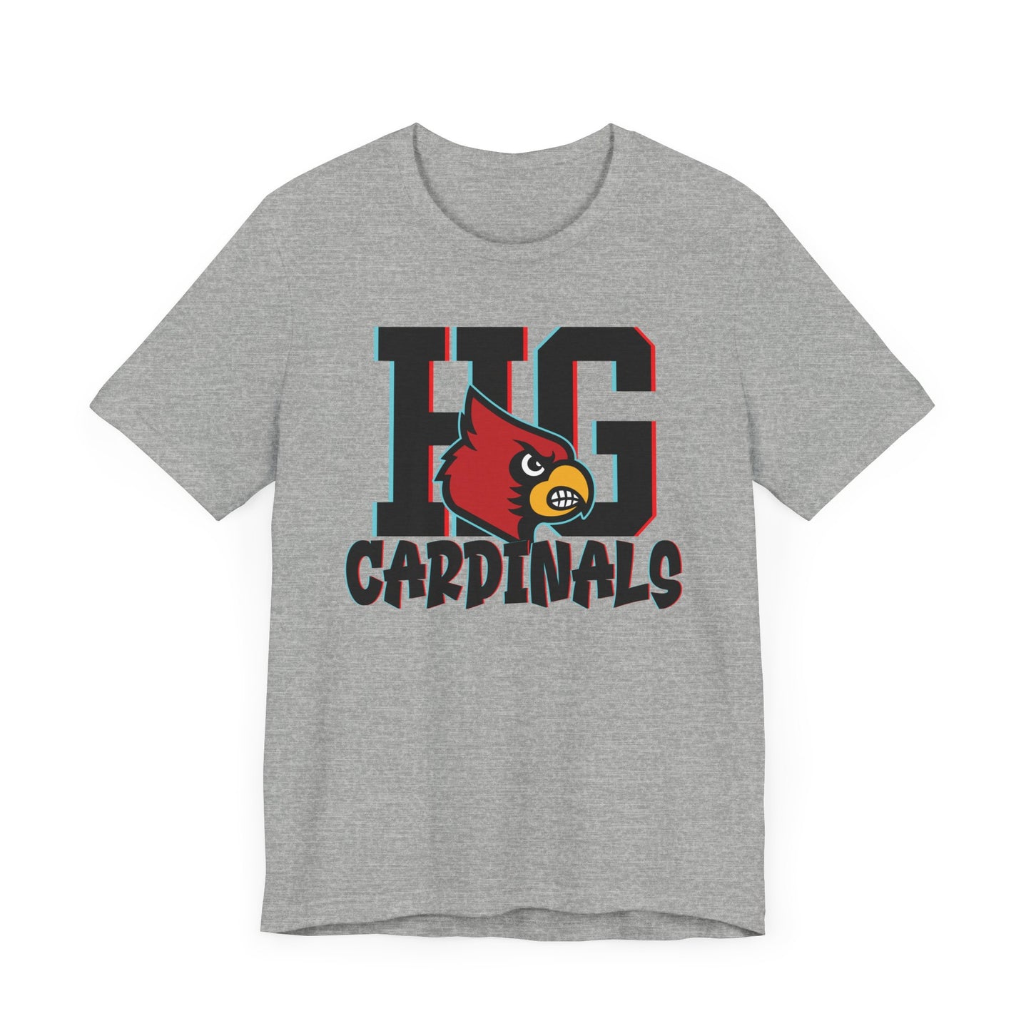HG Cardinals 3D Shadow - Bella + Canvas Short Sleeve Tee