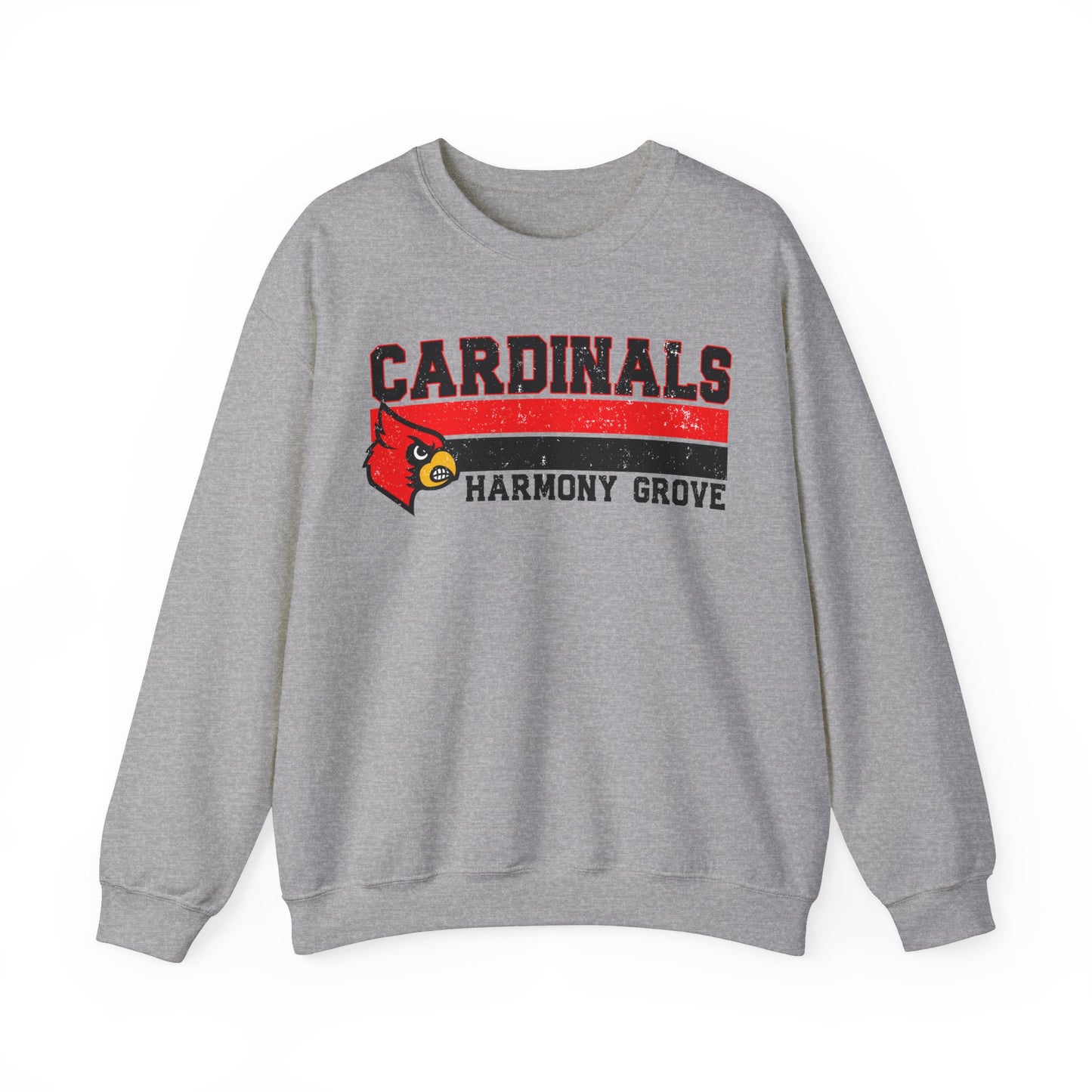 Cardinals Harmony Grove Stripe - Unisex Heavy Blend™ Crewneck Sweatshirt