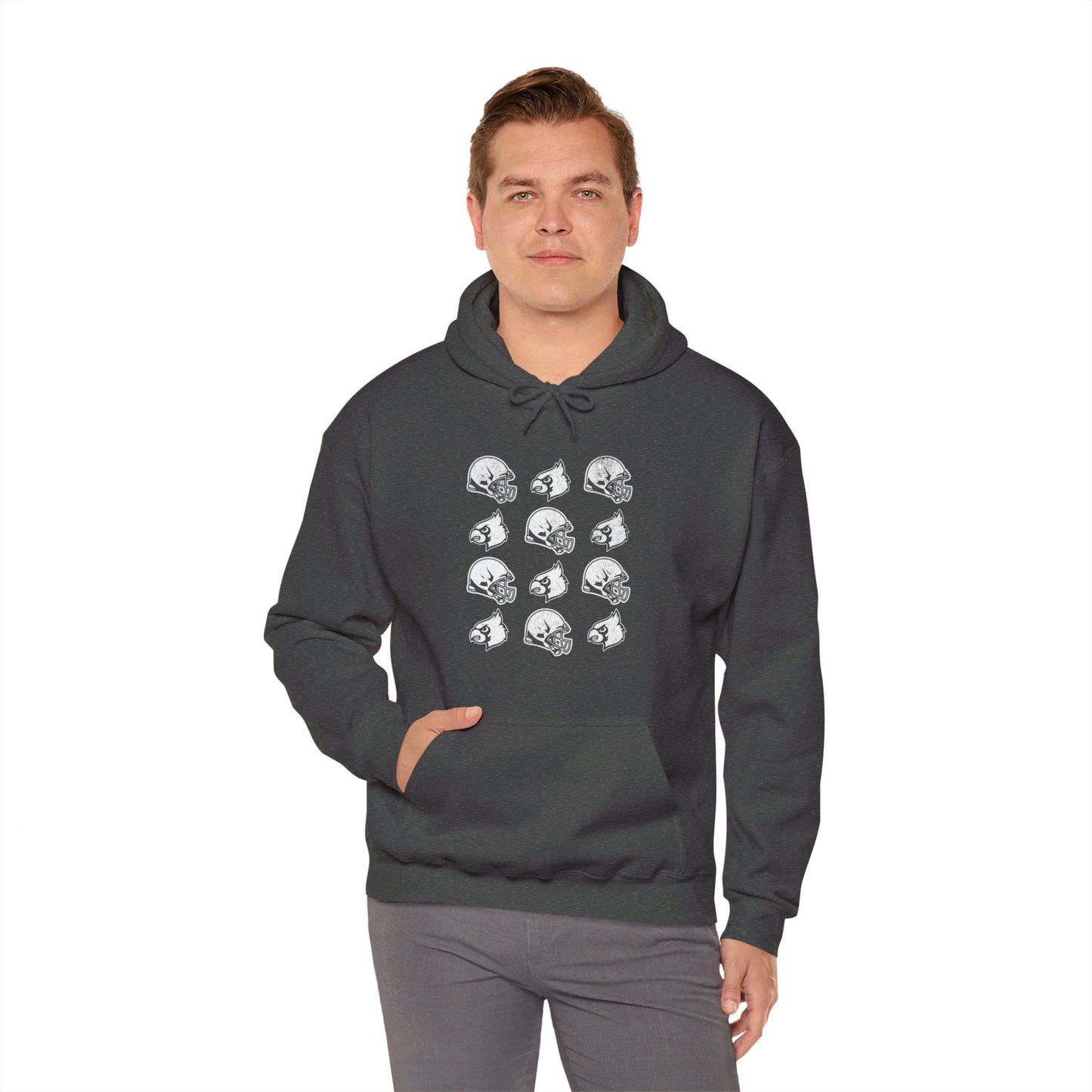 Vintage Helmets and Cardinals - Unisex Heavy Blend™ Hooded Sweatshirt