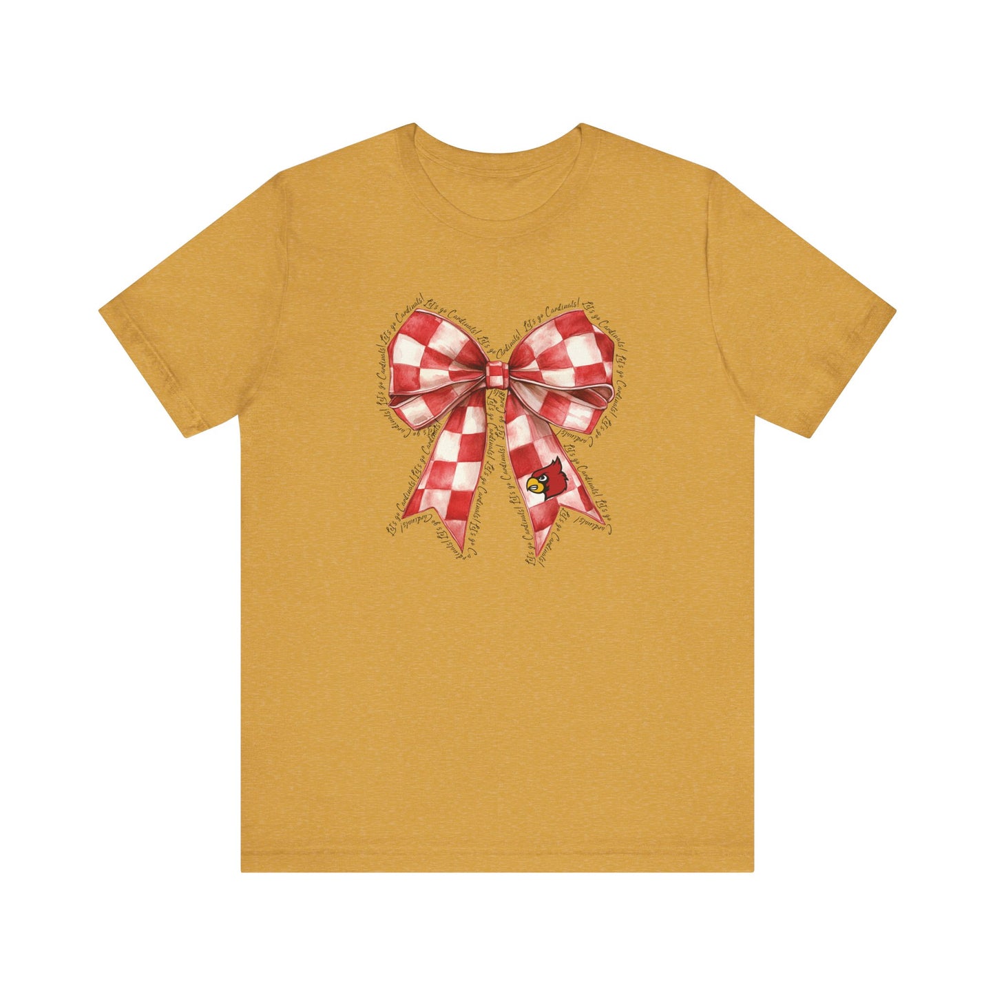 Let's go Cardinals Coquette Bow - Bella + Canvas Short Sleeve Tee