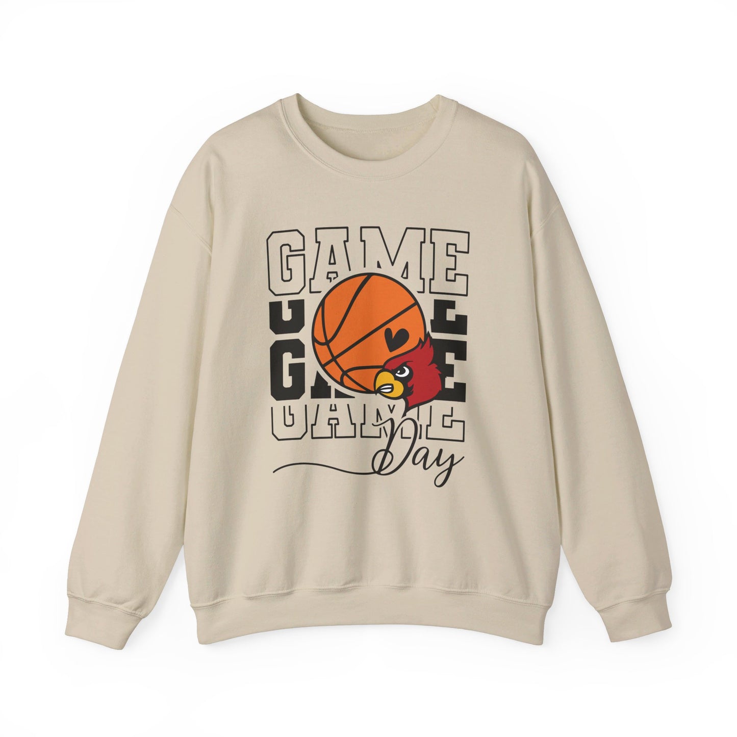 Cardinal Game Day Basketball - Unisex Heavy Blend™ Crewneck Sweatshirt