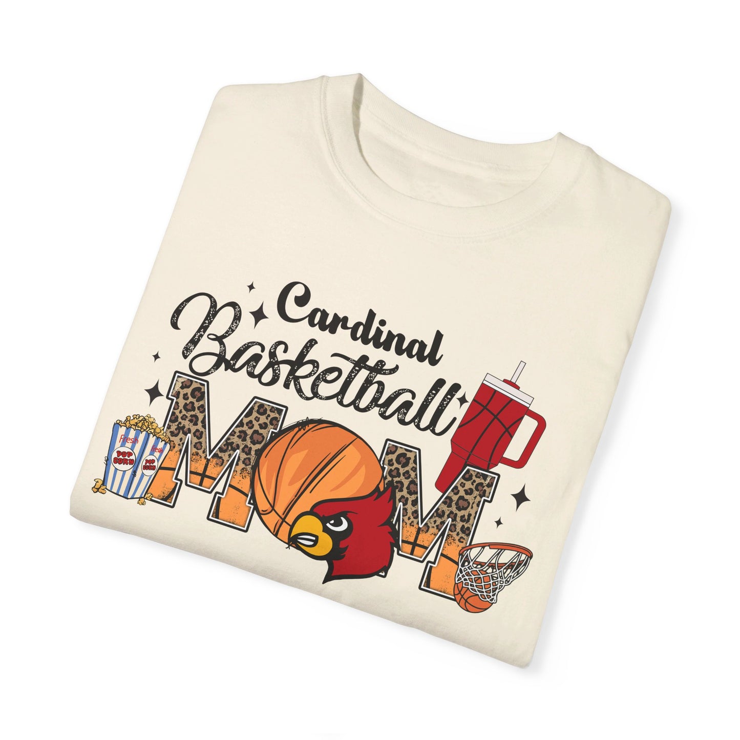 Cardinal Basketball Mom - Comfort Colors T-shirt