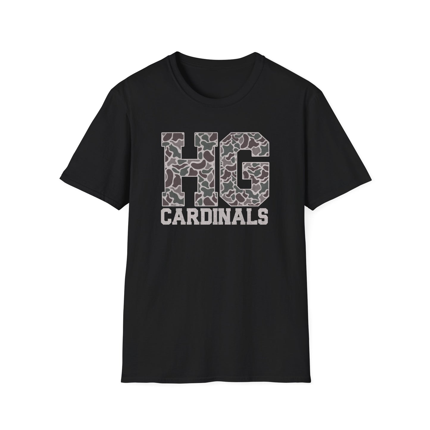 Old School Camo Distressed - Unisex Softstyle T-Shirt