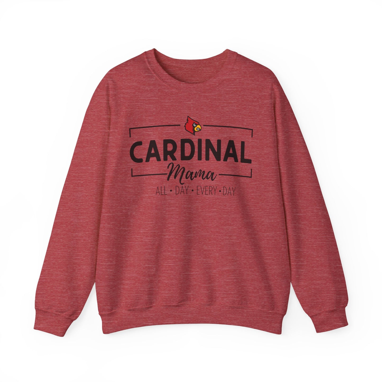 Cardinal Mama All Day Every Day - Unisex Heavy Blend™ Crewneck Sweatshirt