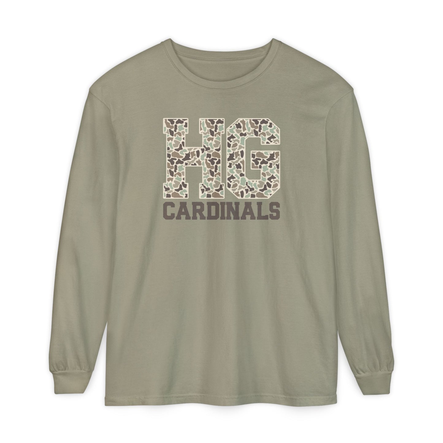 Old School Camo HG Cardinals - Comfort Colors Long Sleeve T-Shirt