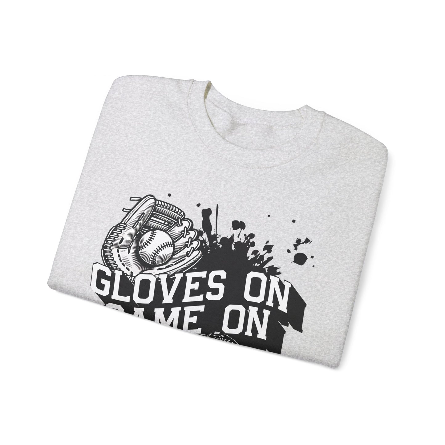 Gloves on Game On Softball and Baseball - Unisex Heavy Blend™ Crewneck Sweatshirt
