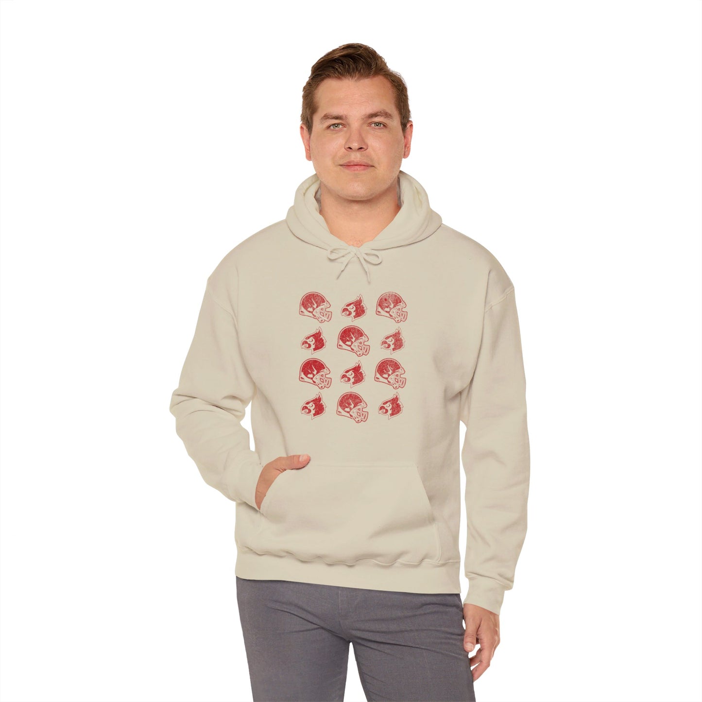 Vintage Helmets and Cardinals - Unisex Heavy Blend™ Hooded Sweatshirt