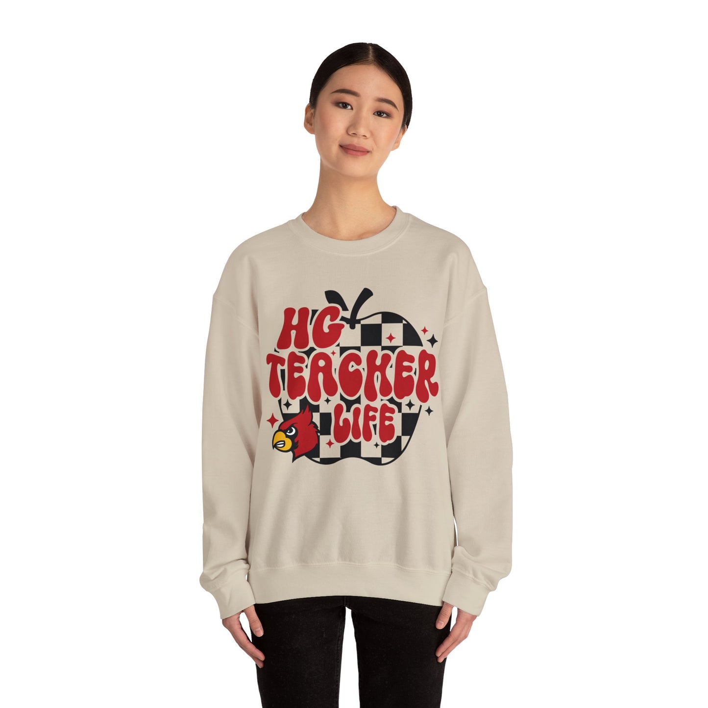 HG Teacher Life Apple - Unisex Heavy Blend™ Crewneck Sweatshirt