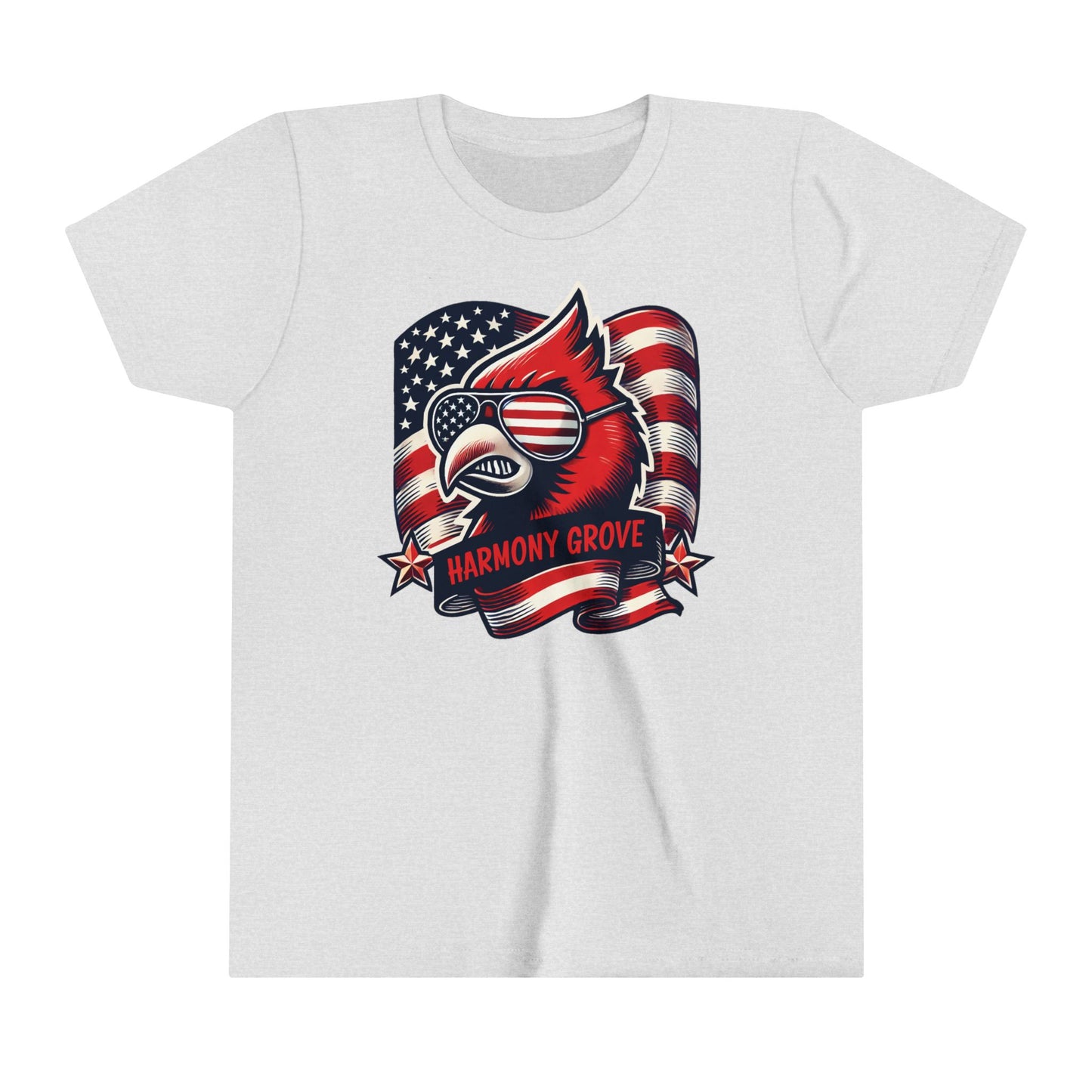 Patriotic Harmony Grove Cardinal - Bella + Canvas Youth Tee