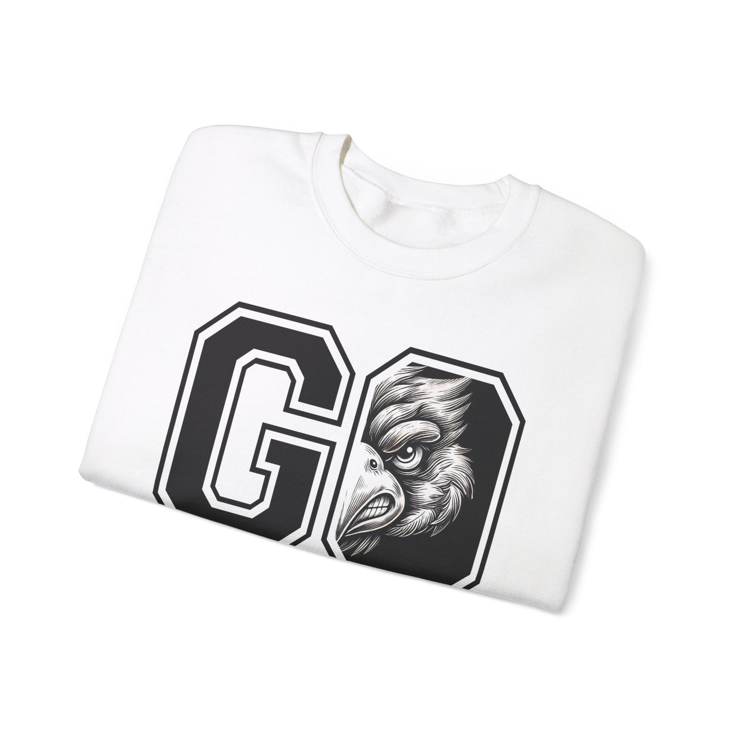 Go Cardinals Black and White - Unisex Heavy Blend™ Crewneck Sweatshirt