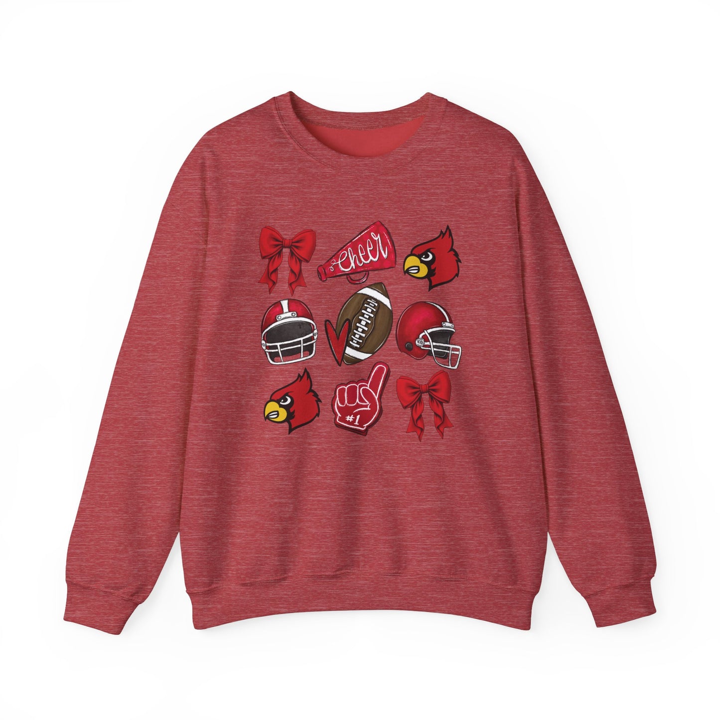 Football and Cheer Coquette - Unisex Heavy Blend™ Crewneck Sweatshirt