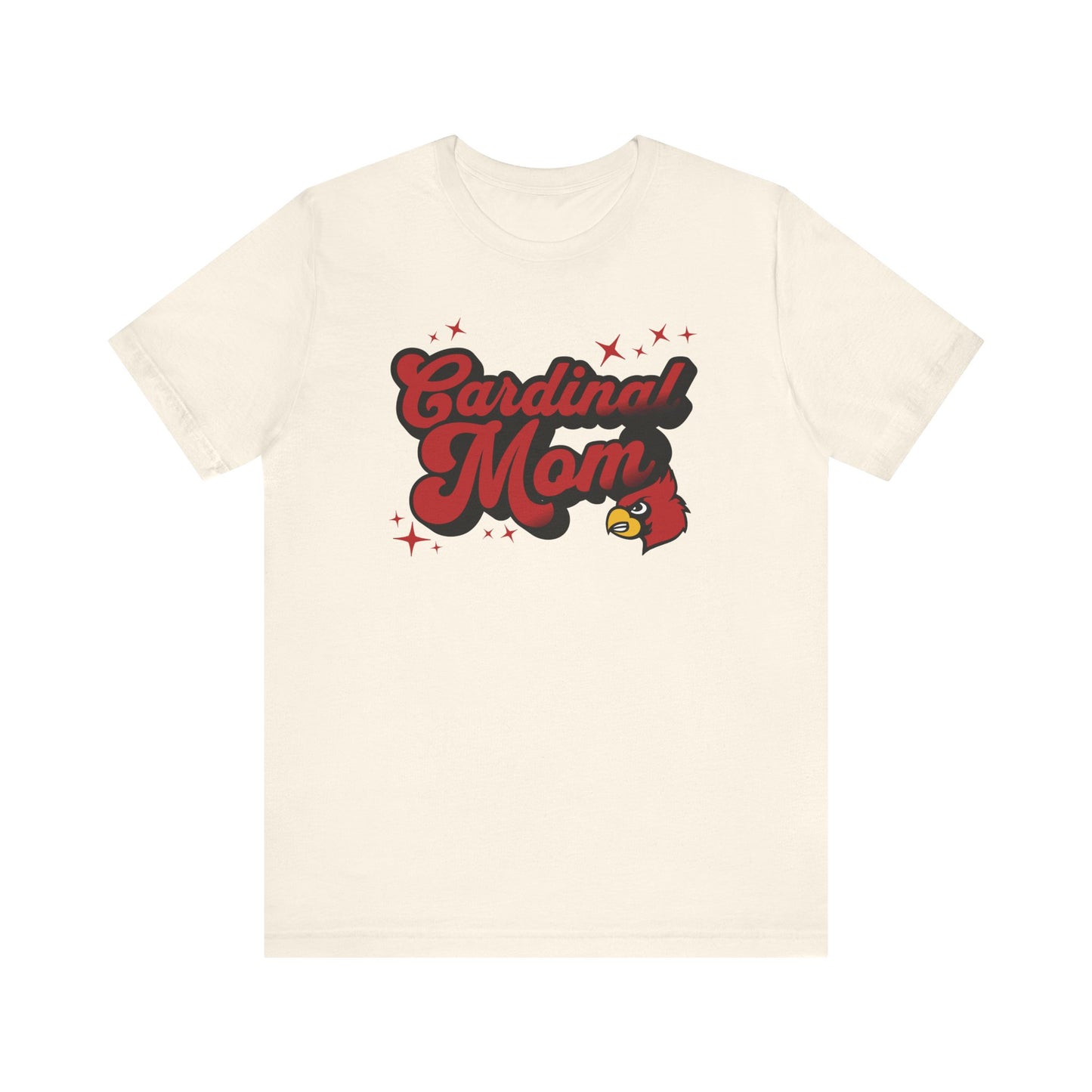 Groovy Cardinal Mom - Bella + Canvas Short Sleeve Tee