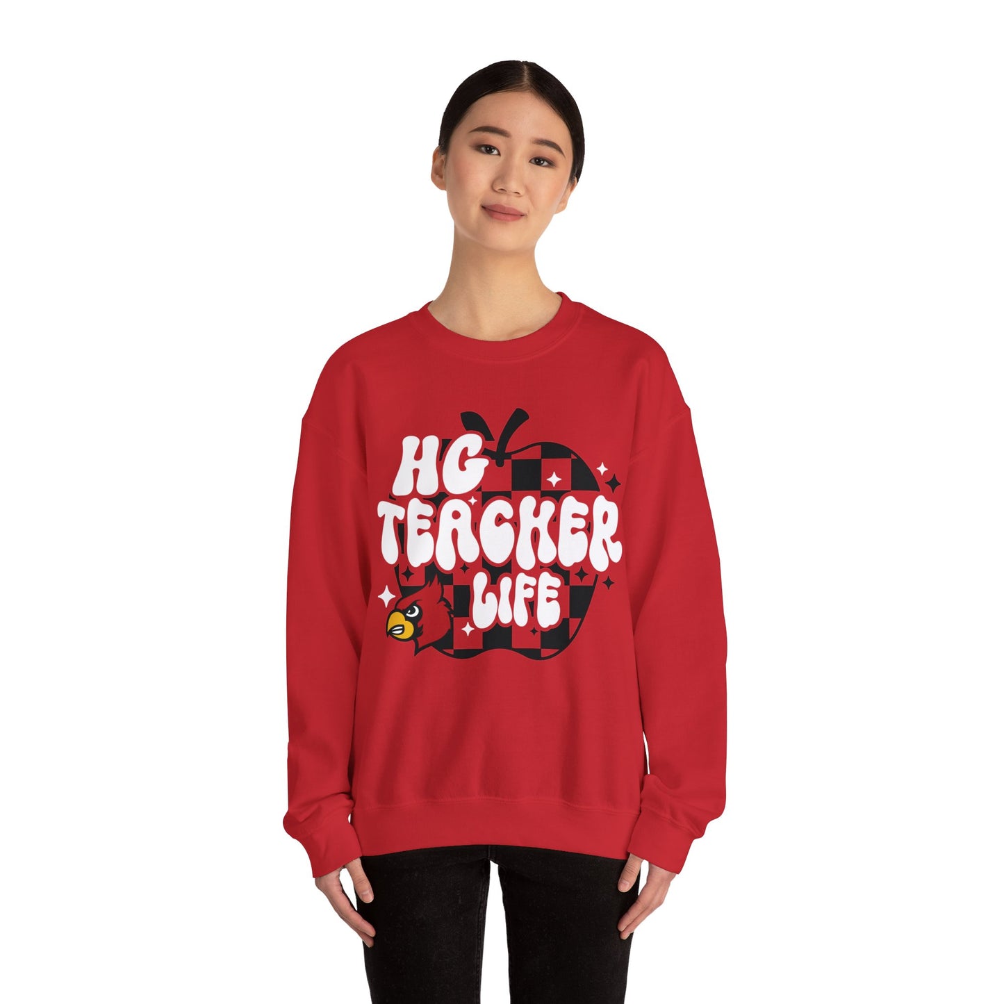 HG Teacher Life Apple - Unisex Heavy Blend™ Crewneck Sweatshirt