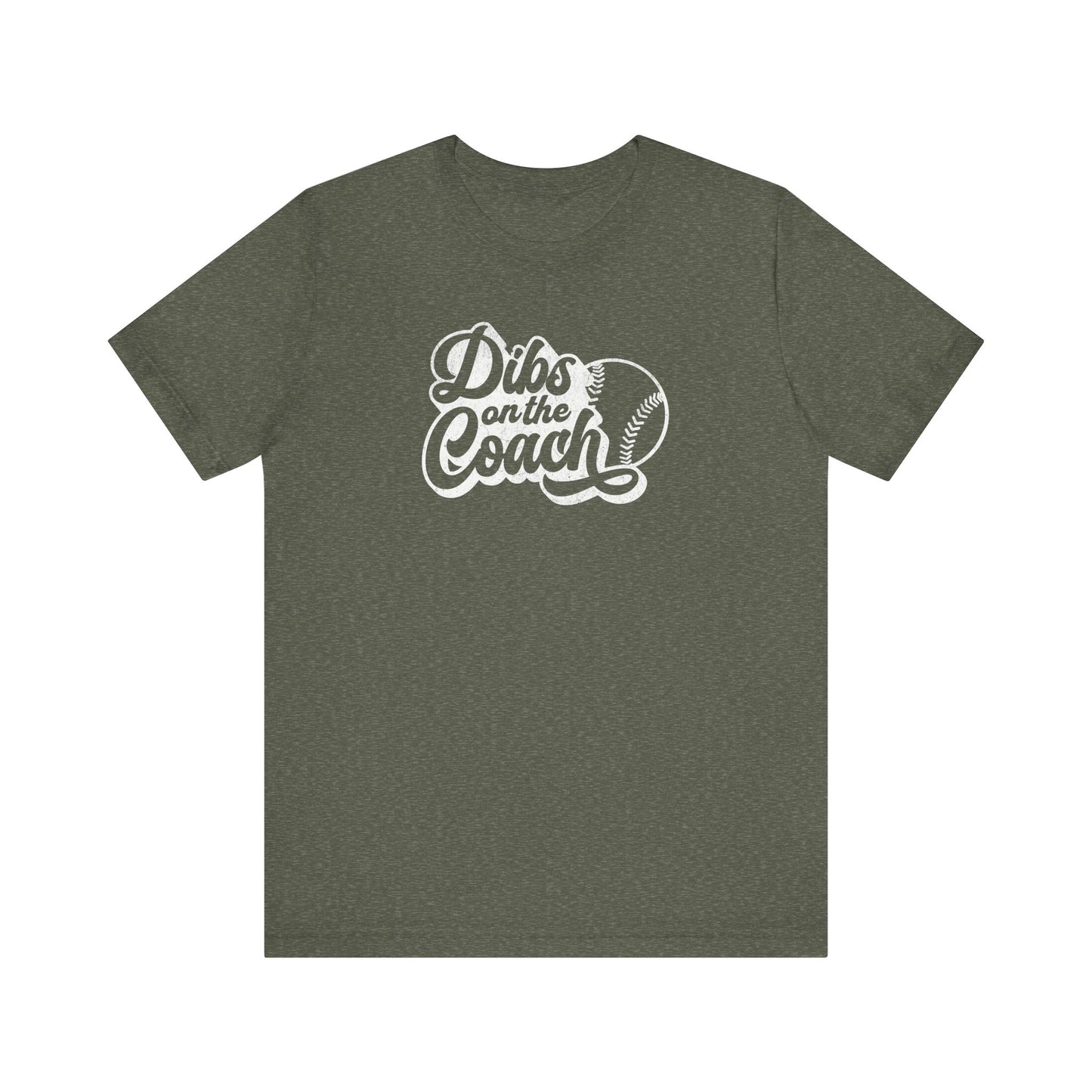 Vintage Dibs on the Coach Baseball - Bella + Canvas Short Sleeve Tee