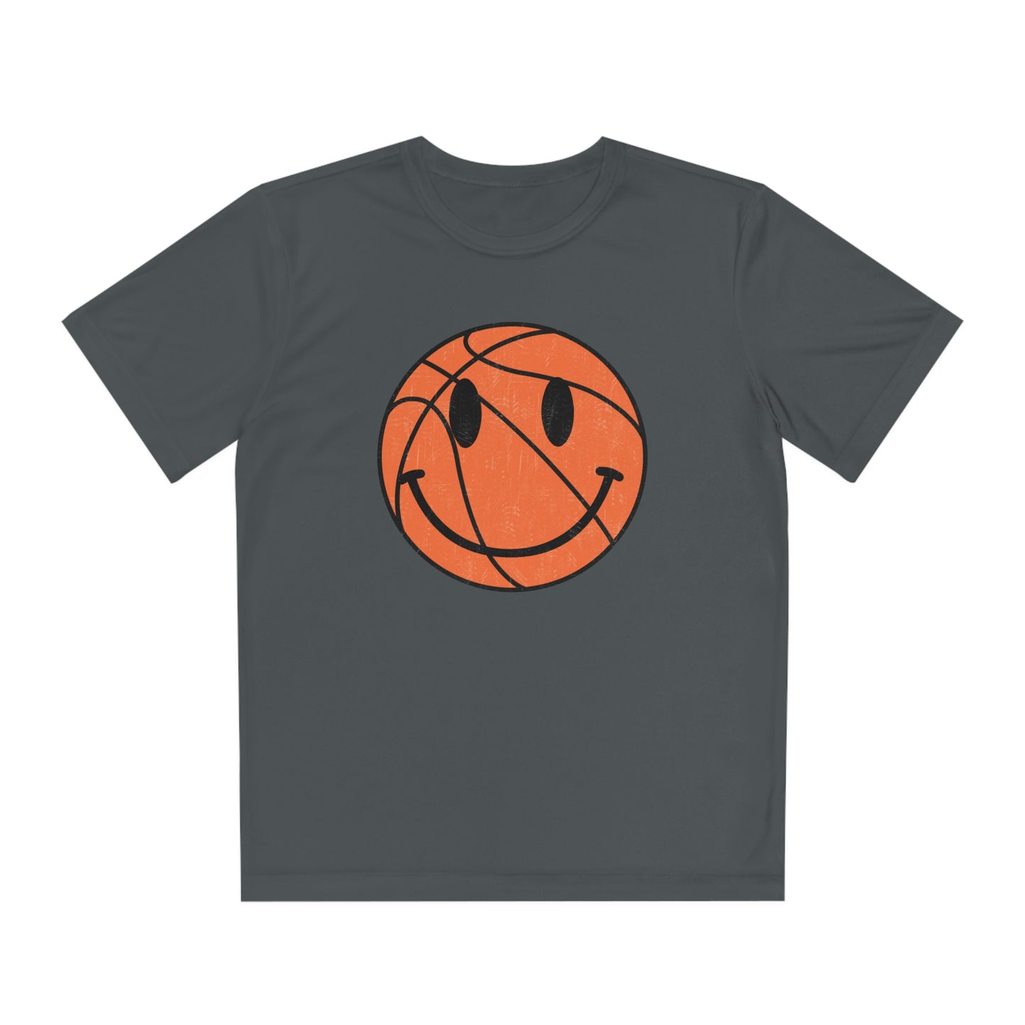 Smiley Face Basketball - Youth Sport-Tek® Competitor™ Tee