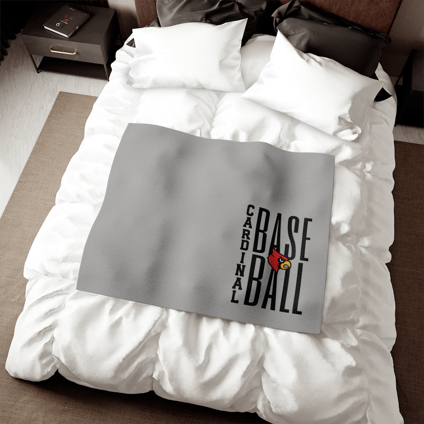 Cardinal Baseball Gray - Sweatshirt Blanket