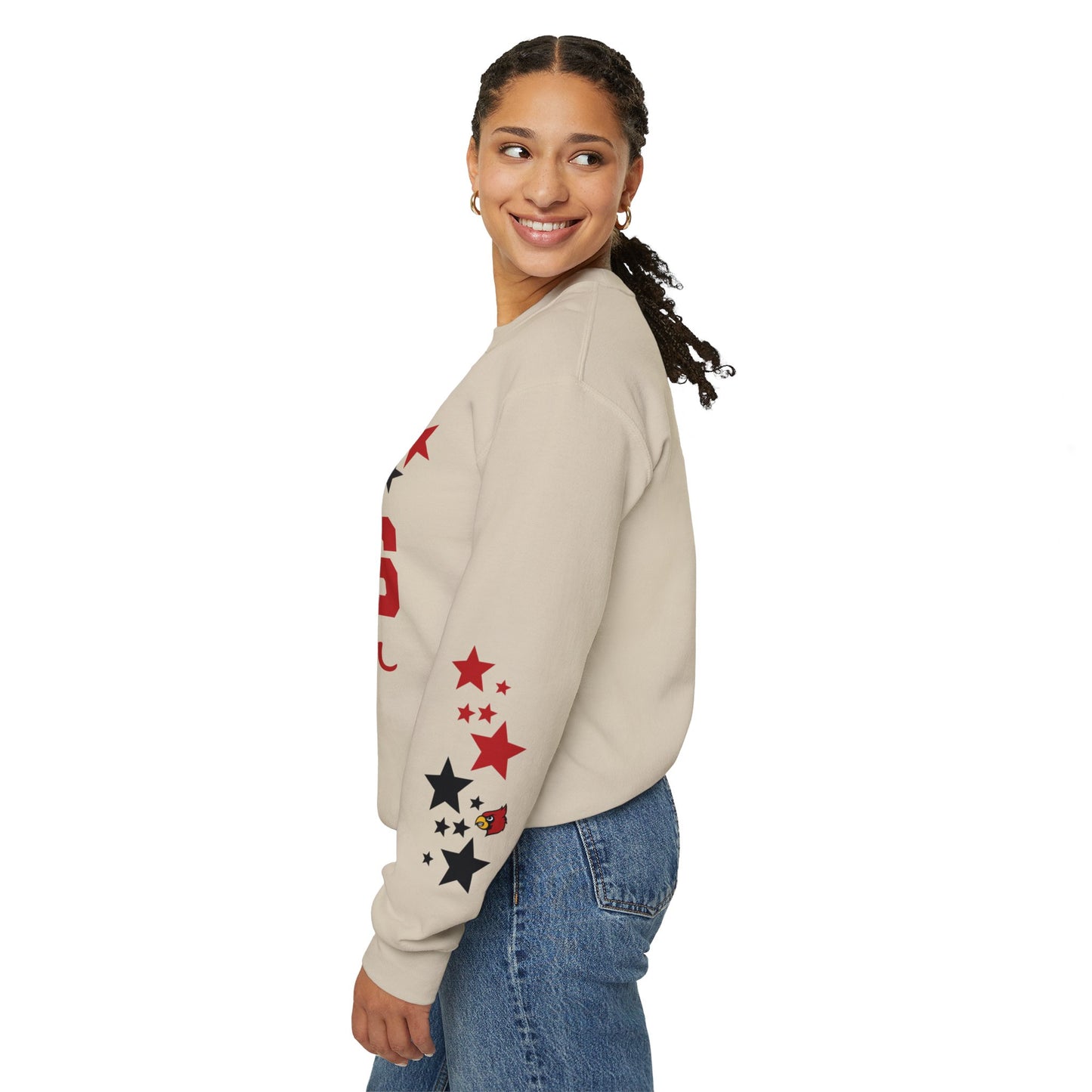 Cardinals Nation with Star Sleeves - Unisex Heavy Blend™ Crewneck Sweatshirt