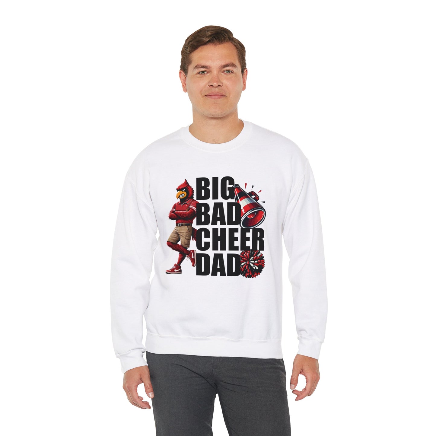 Big Bad Cheer Dad - Unisex Heavy Blend™ Crewneck Sweatshirt