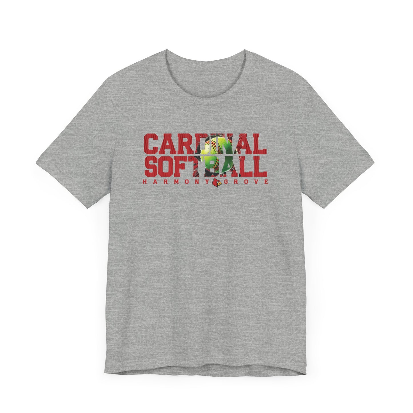 Cardinal Softball Harmony Grove - Bella + Canvas Short Sleeve Tee