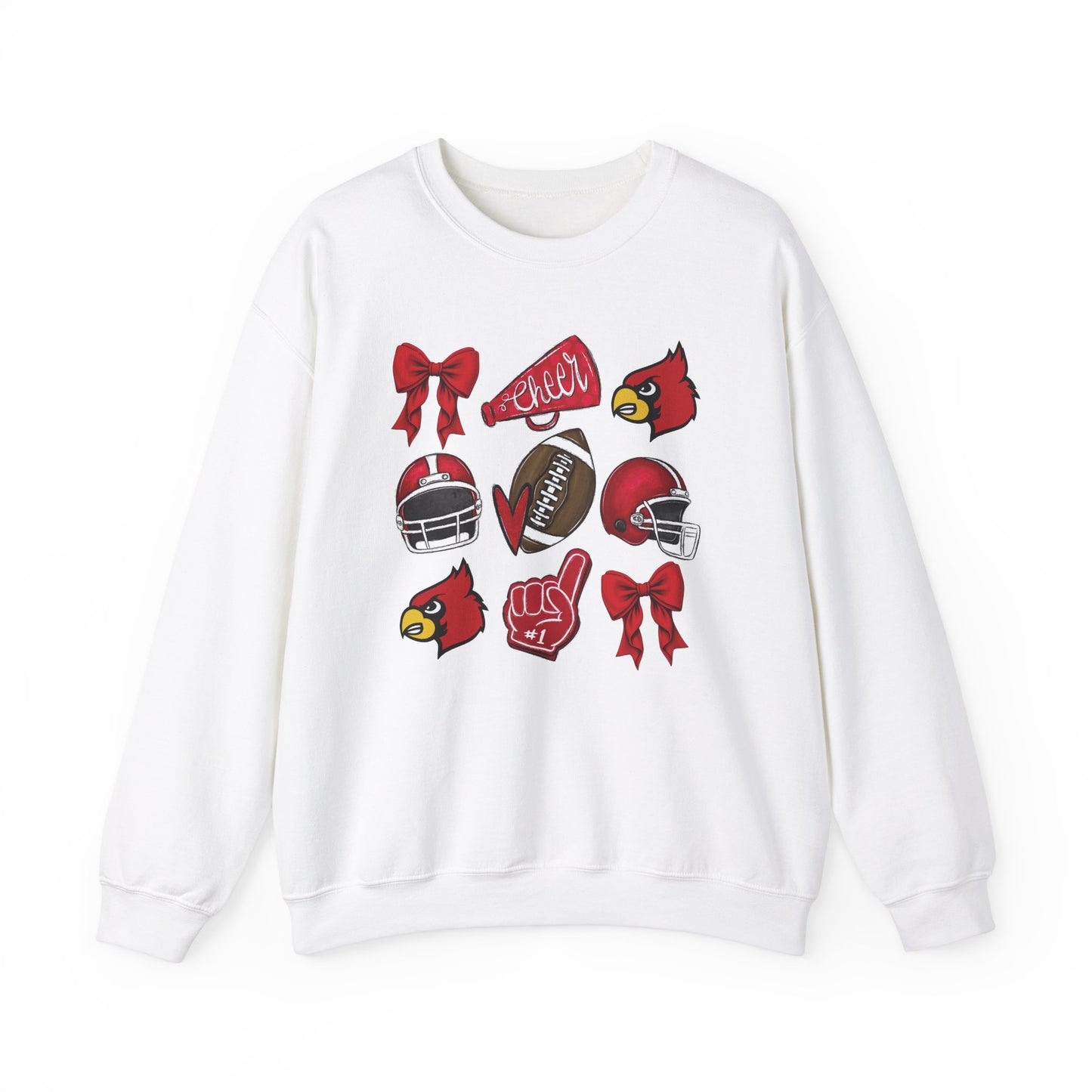 Football and Cheer Coquette - Unisex Heavy Blend™ Crewneck Sweatshirt