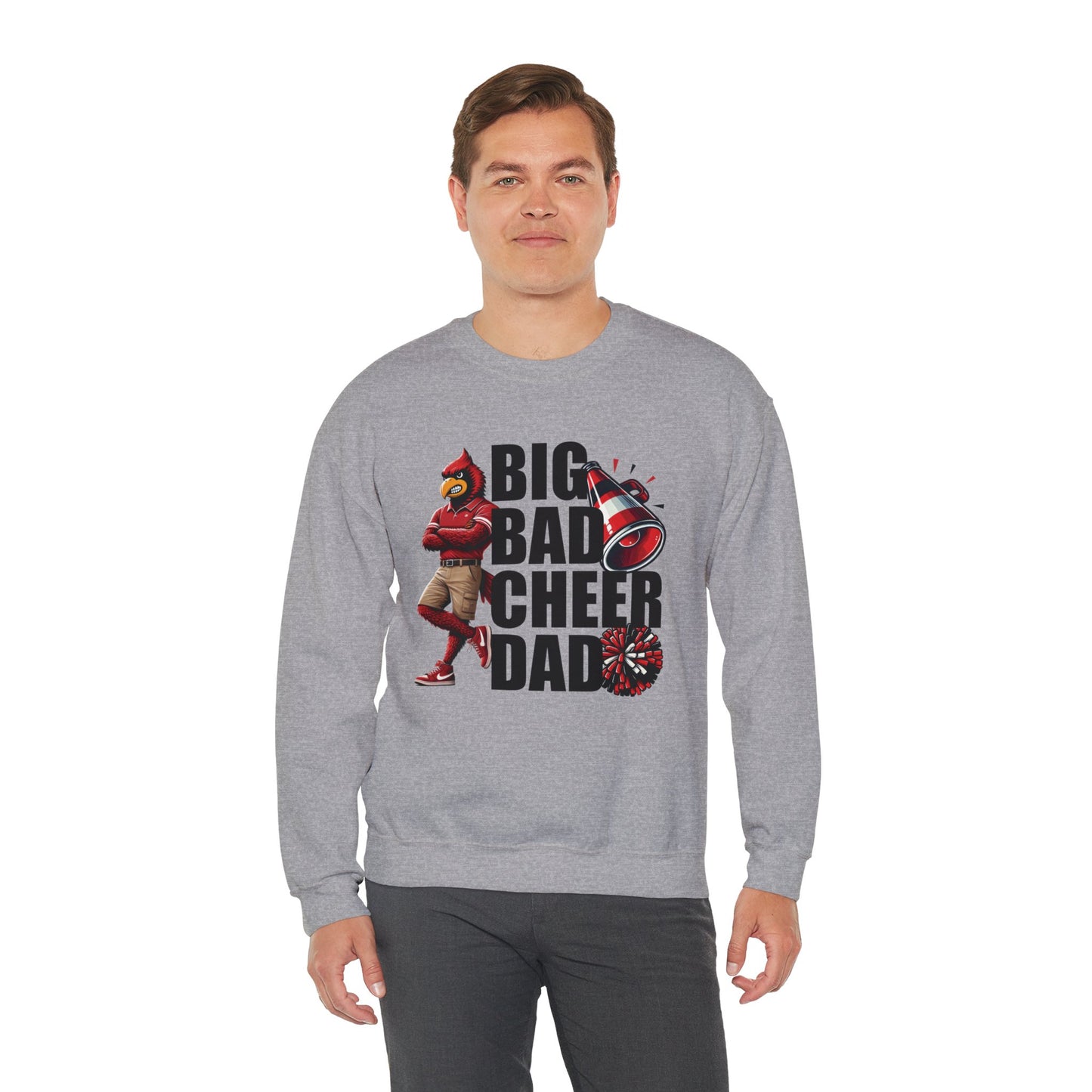 Big Bad Cheer Dad - Unisex Heavy Blend™ Crewneck Sweatshirt