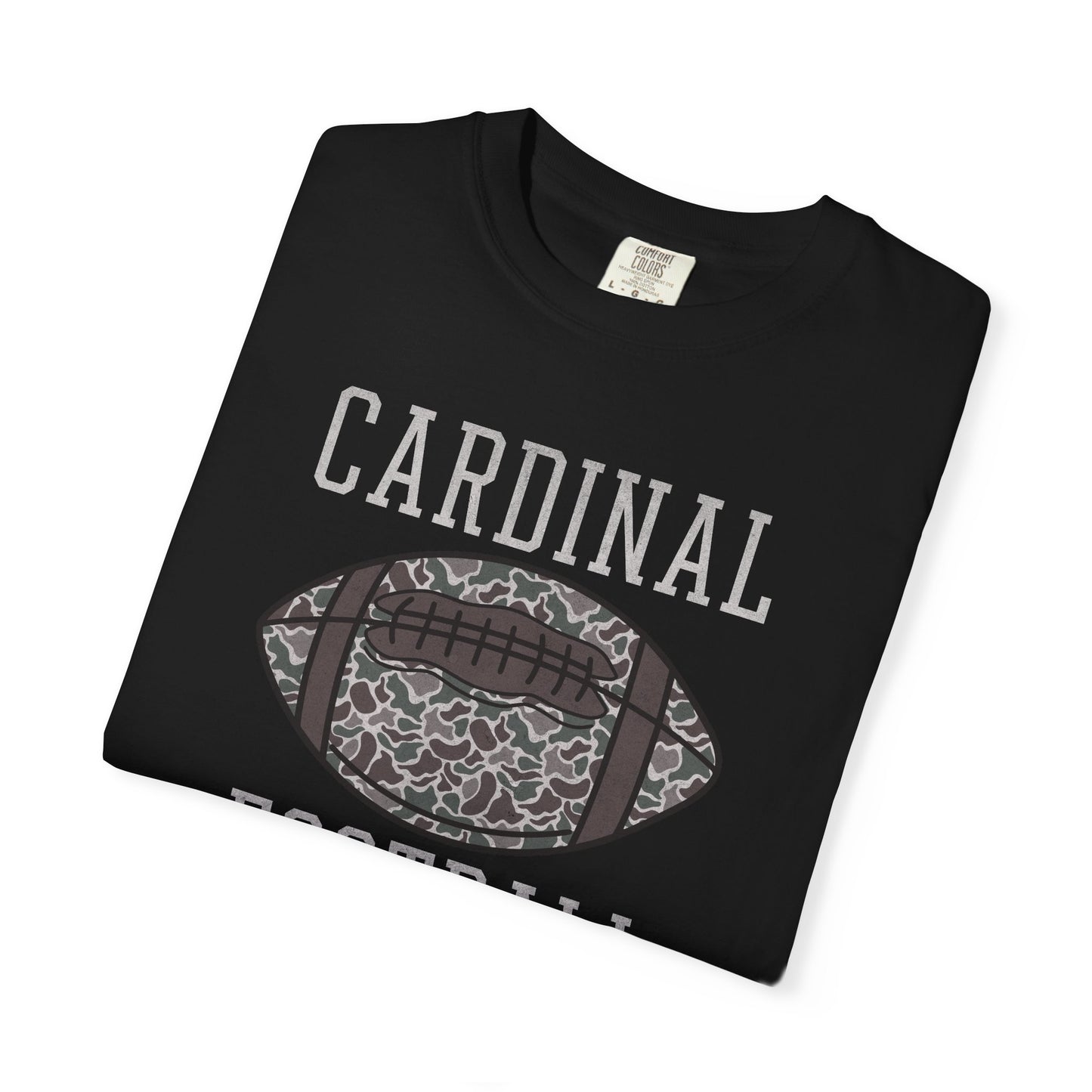 Old School Camo Distressed Football - Comfort Colors T Shirt