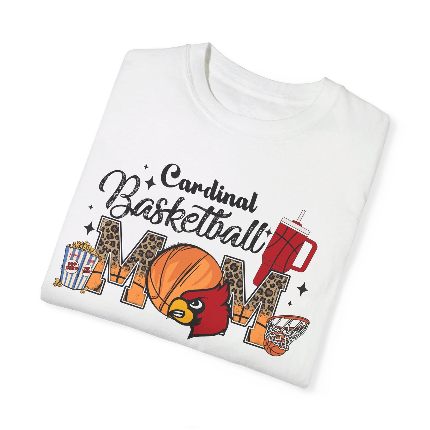 Cardinal Basketball Mom - Comfort Colors T-shirt
