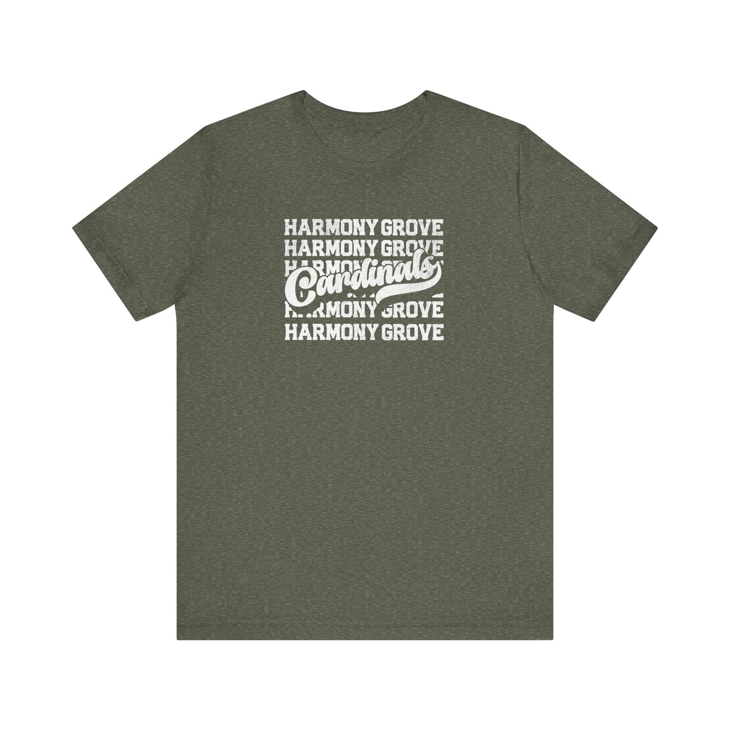 Vintage Harmony Grove Cardinals - Bella + Canvas Short Sleeve Tee