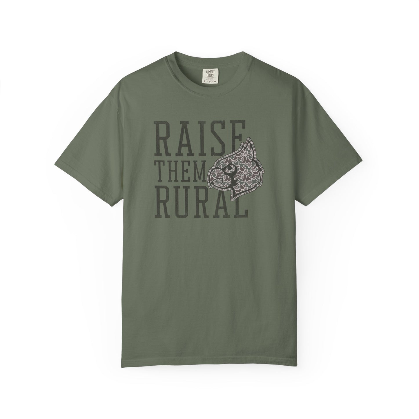 Old School Camo Raise them Rural Cardinal - Comfort Colors T Shirt