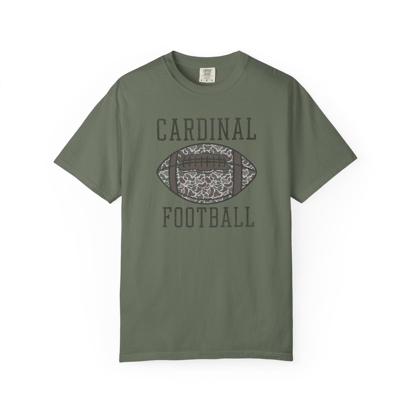 Old School Camo Distressed Football - Comfort Colors T Shirt
