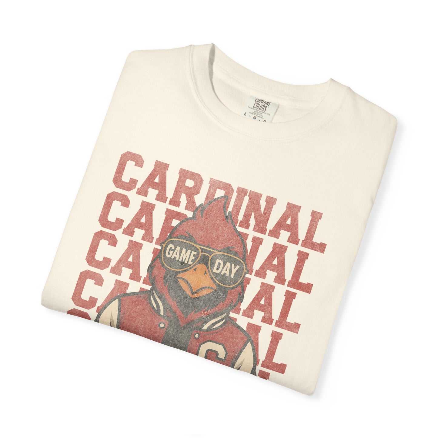 Cardinal Game Day Distressed - Comfort Colors T Shirt