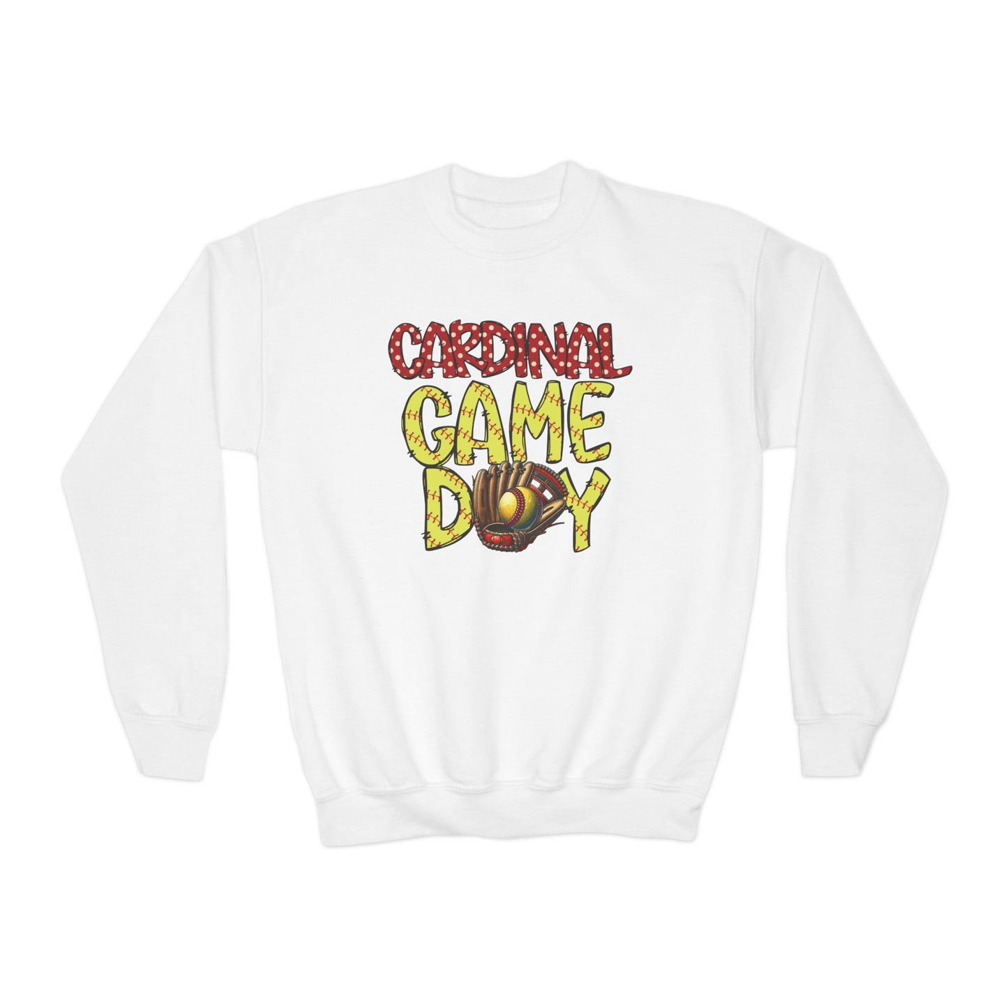 Cardinal Game Day Softball - Youth Crew Sweatshirt