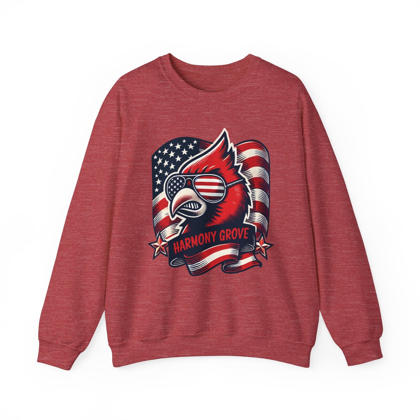 Patriotic Harmony Grove Cardinals - Unisex Heavy Blend™ Crewneck Sweatshirt