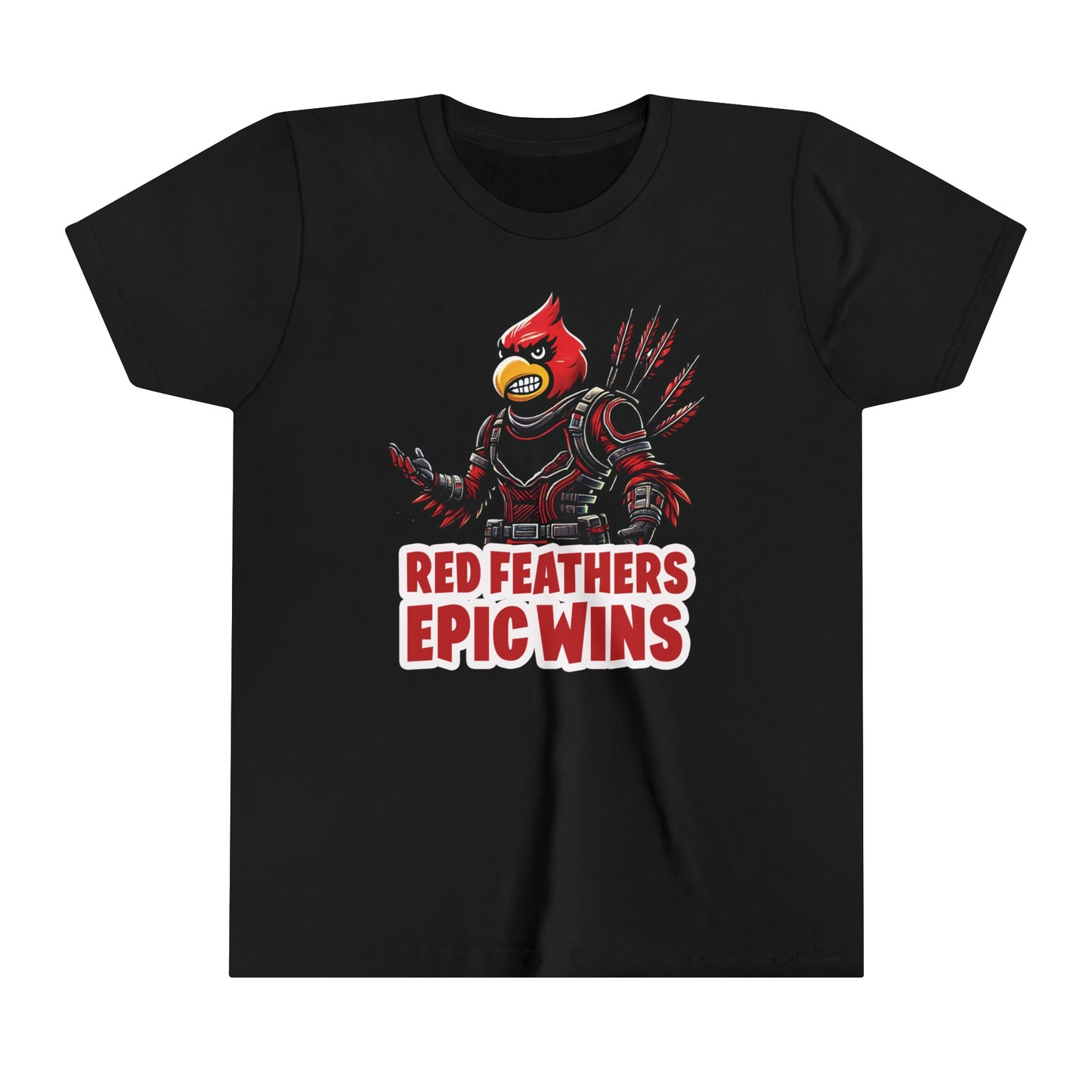 Red Feathers Epic Wins - Bella + Canvas Youth Tee