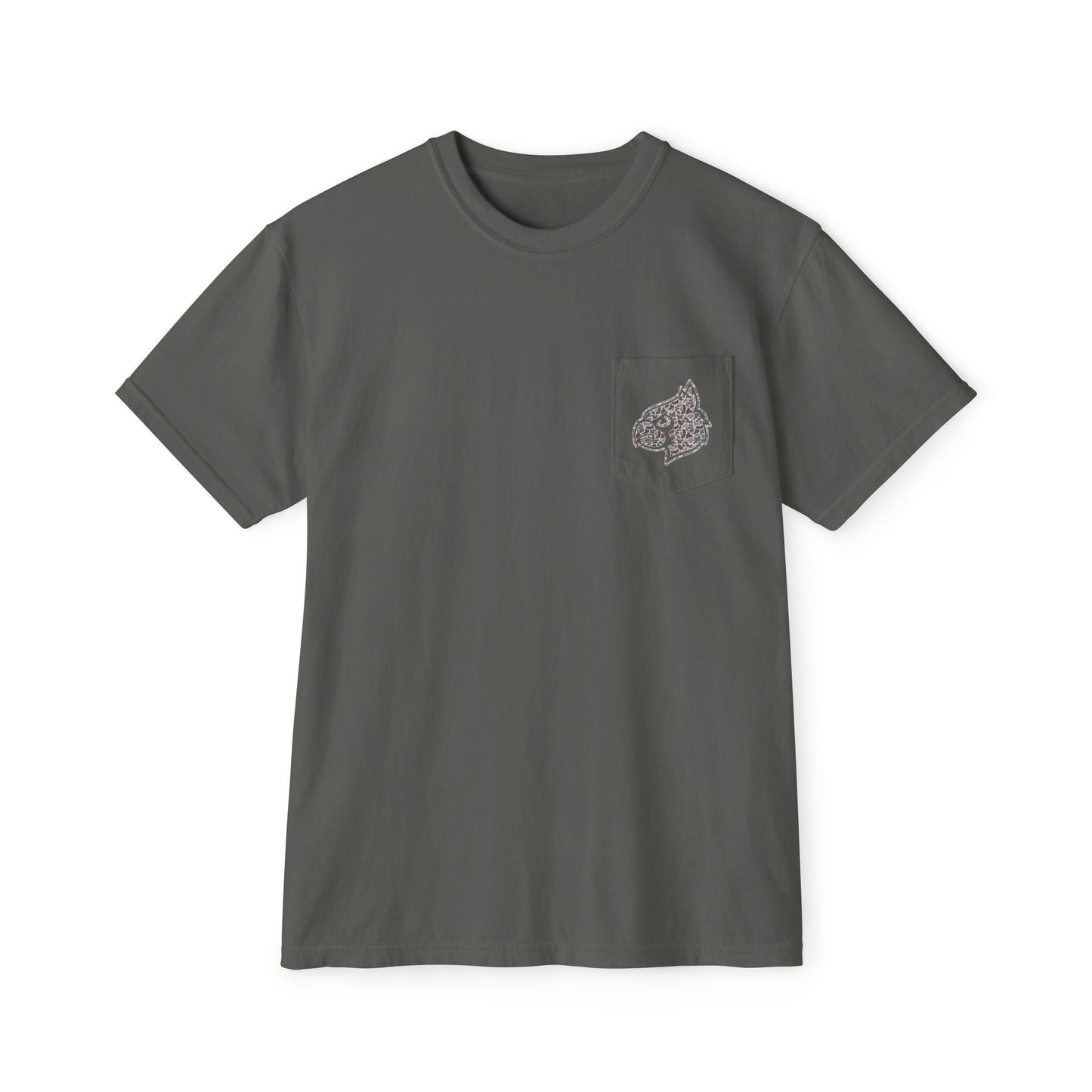 Unisex Pocket T-Shirt Cardinal + HG - Comfort Colors Tshirt